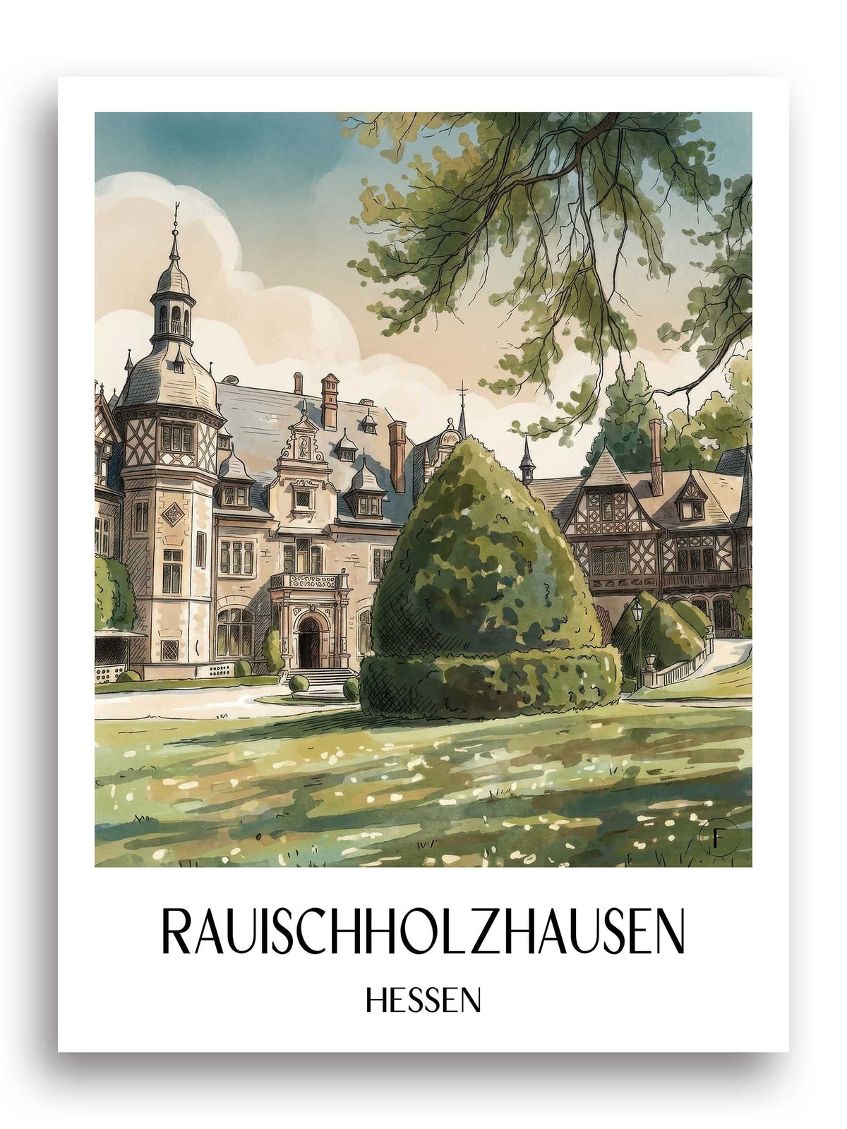rauischholzhausen-hessen-deutschland-poster-aquarell