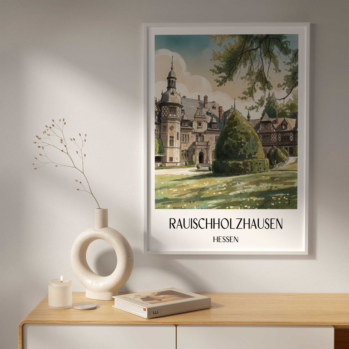rauischholzhausen-hessen-deutschland-poster-aquarell