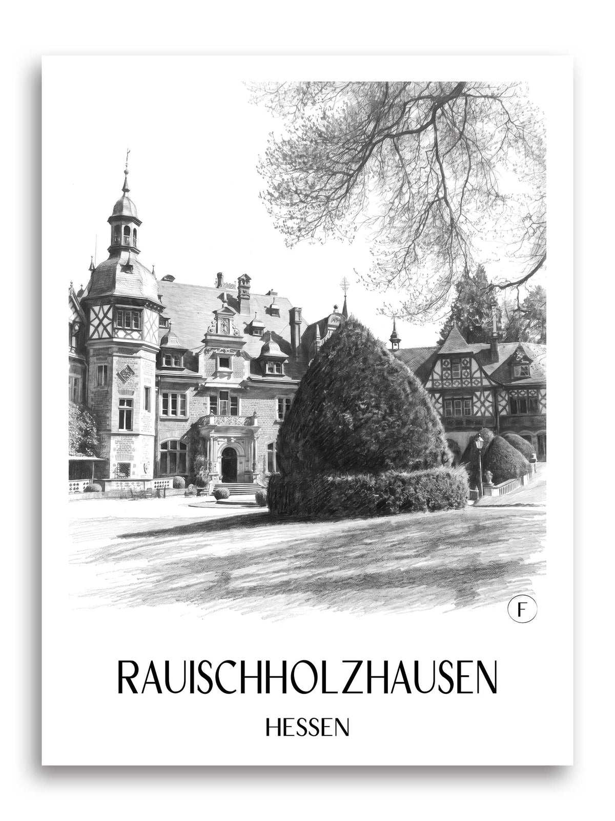 rauischholzhausen-hessen-deutschland-poster-bleistift-zeichnung-drawing