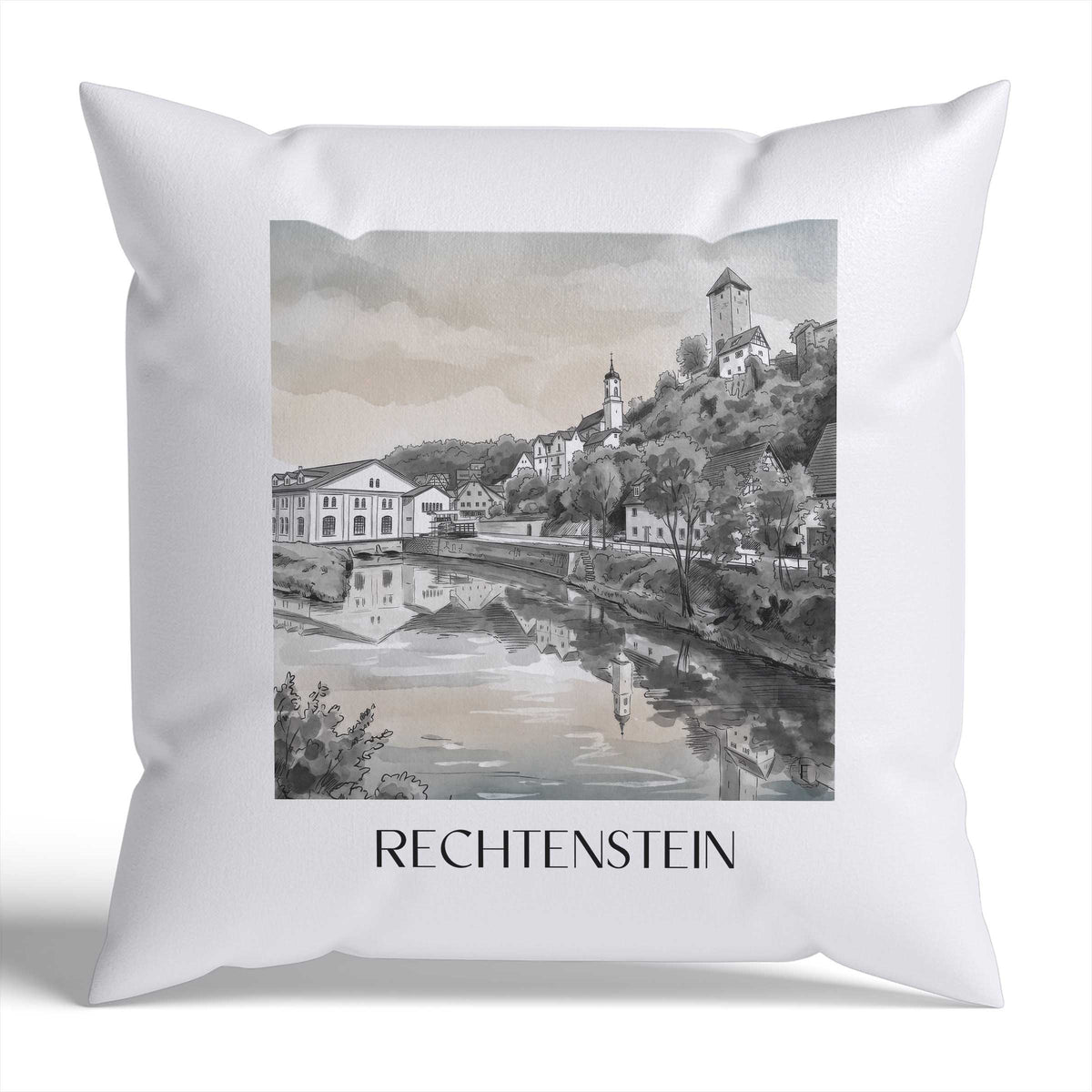 rechtenstein-deutschland-deutschland-kissenbezug-aquarell-schwarz-weiss