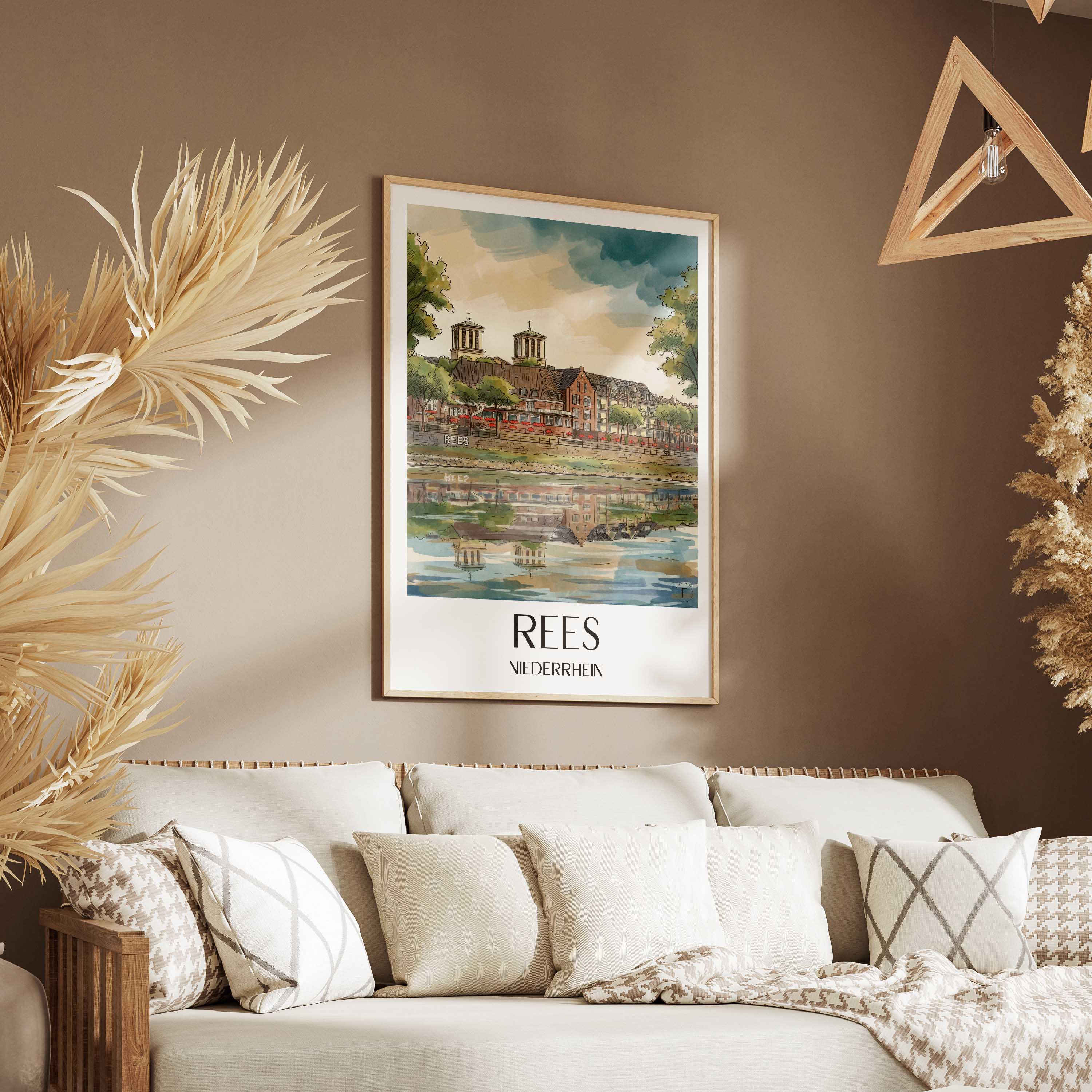 rees-niederrhein-deutschland-poster-aquarell
