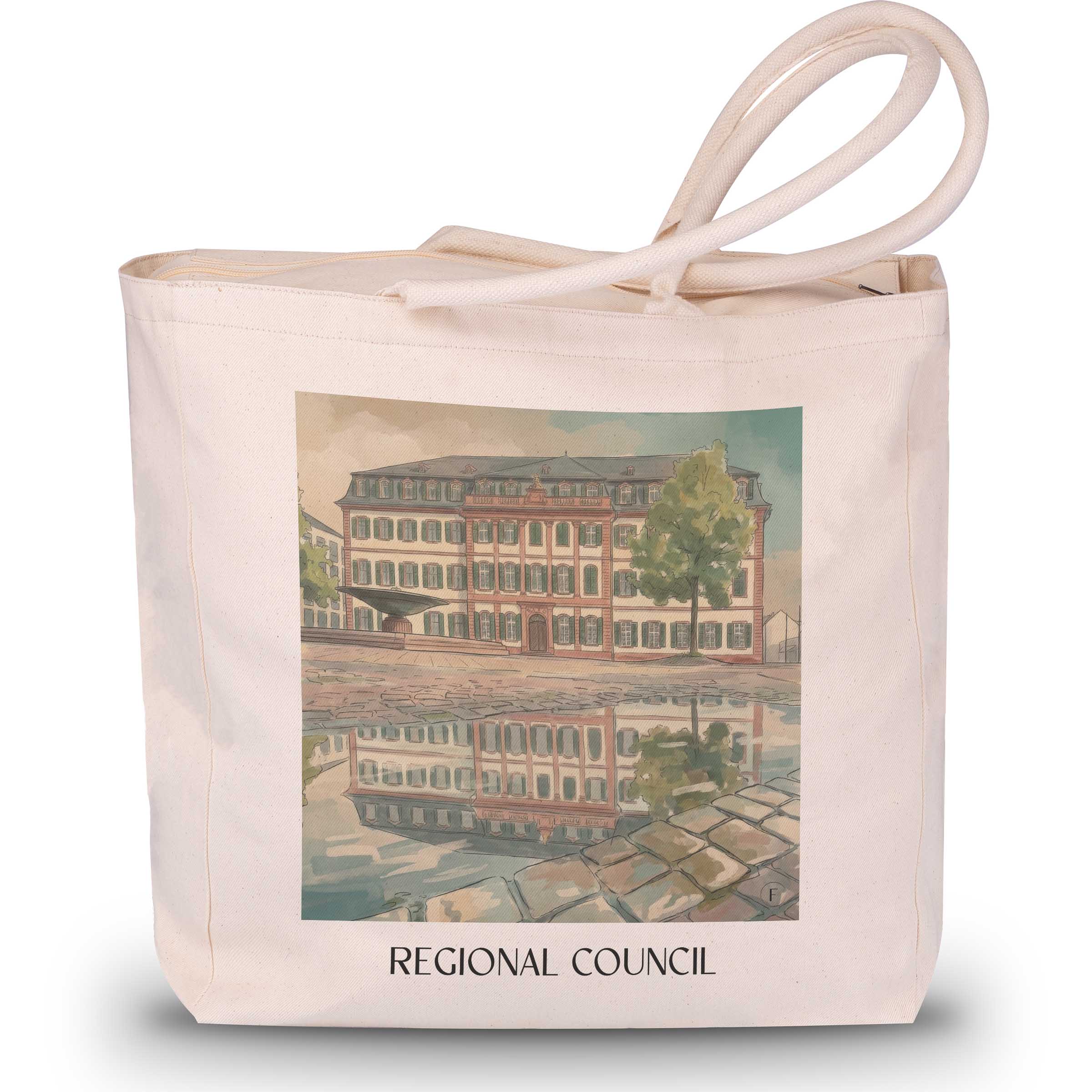 Regierungspräsidium Shopping Tasche - Darmstadt - Deutschland Tote Bag - Einkaufstasche im Aquarell Stil - favplace