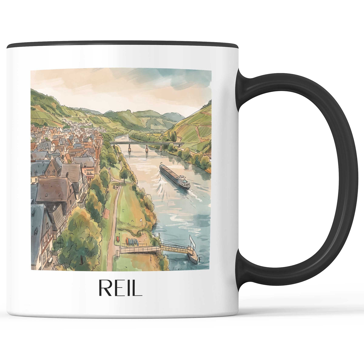 reil-moseltal-deutschland-kaffeebecher-aquarell