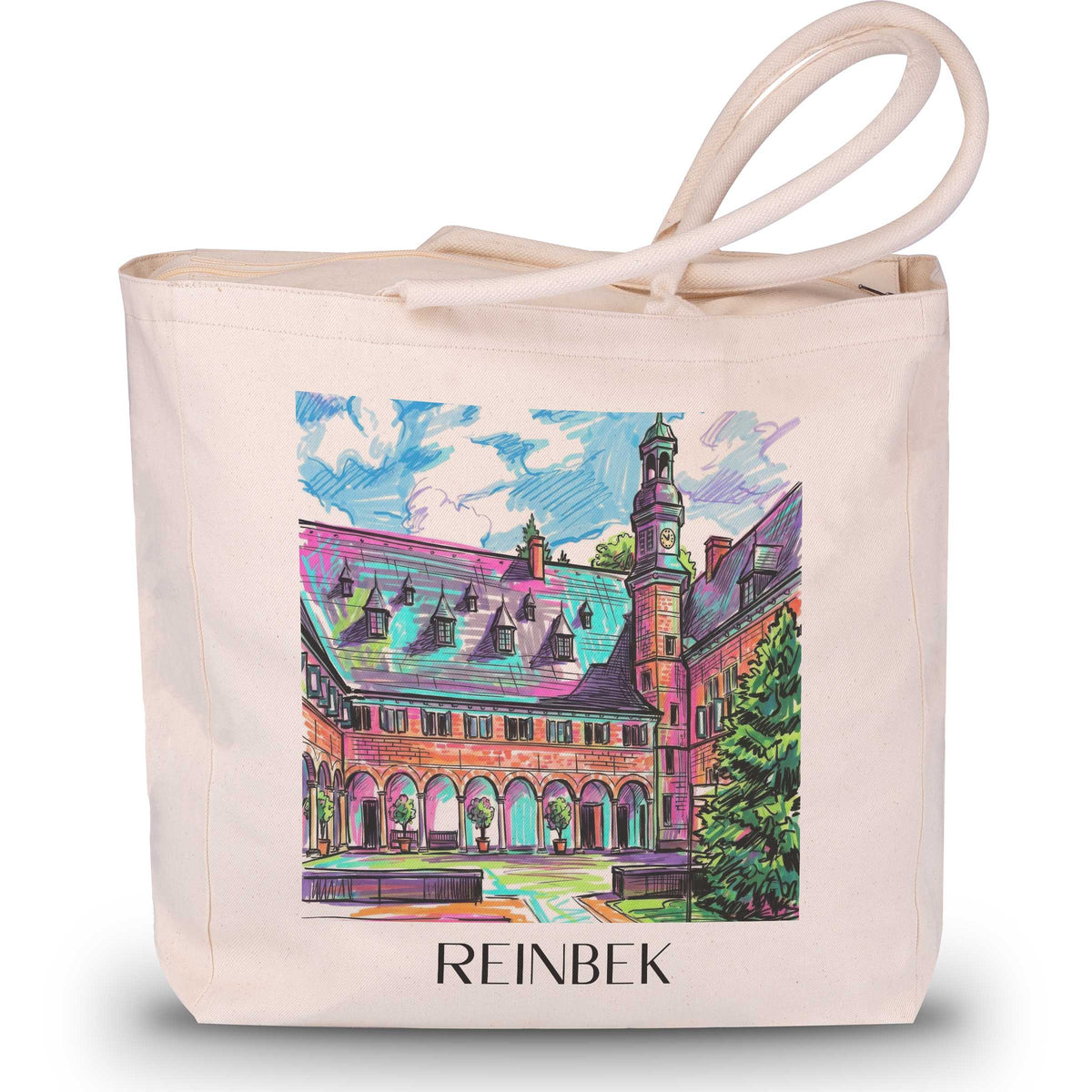 Reinbek Shopping Tasche - Schleswig-Holstein - Deutschland Tote Bag - Einkaufstasche im Tag Graffiti Stil - favplace