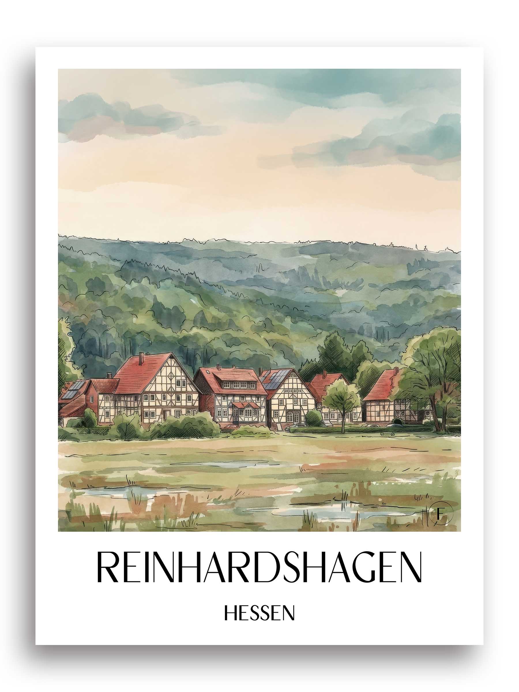reinhardshagen-hessen-deutschland-poster-aquarell