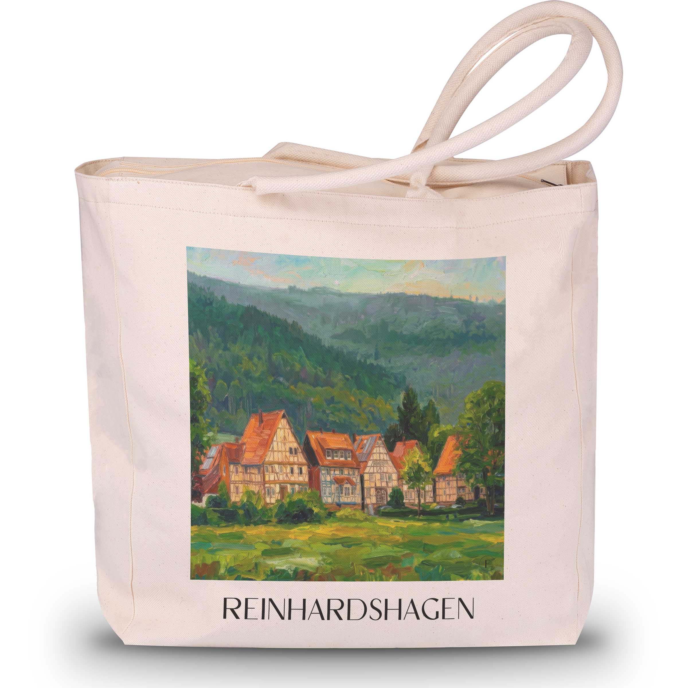 reinhardshagen-hessen-deutschland-einkaufstasche-oil-painting-oelgemaelde