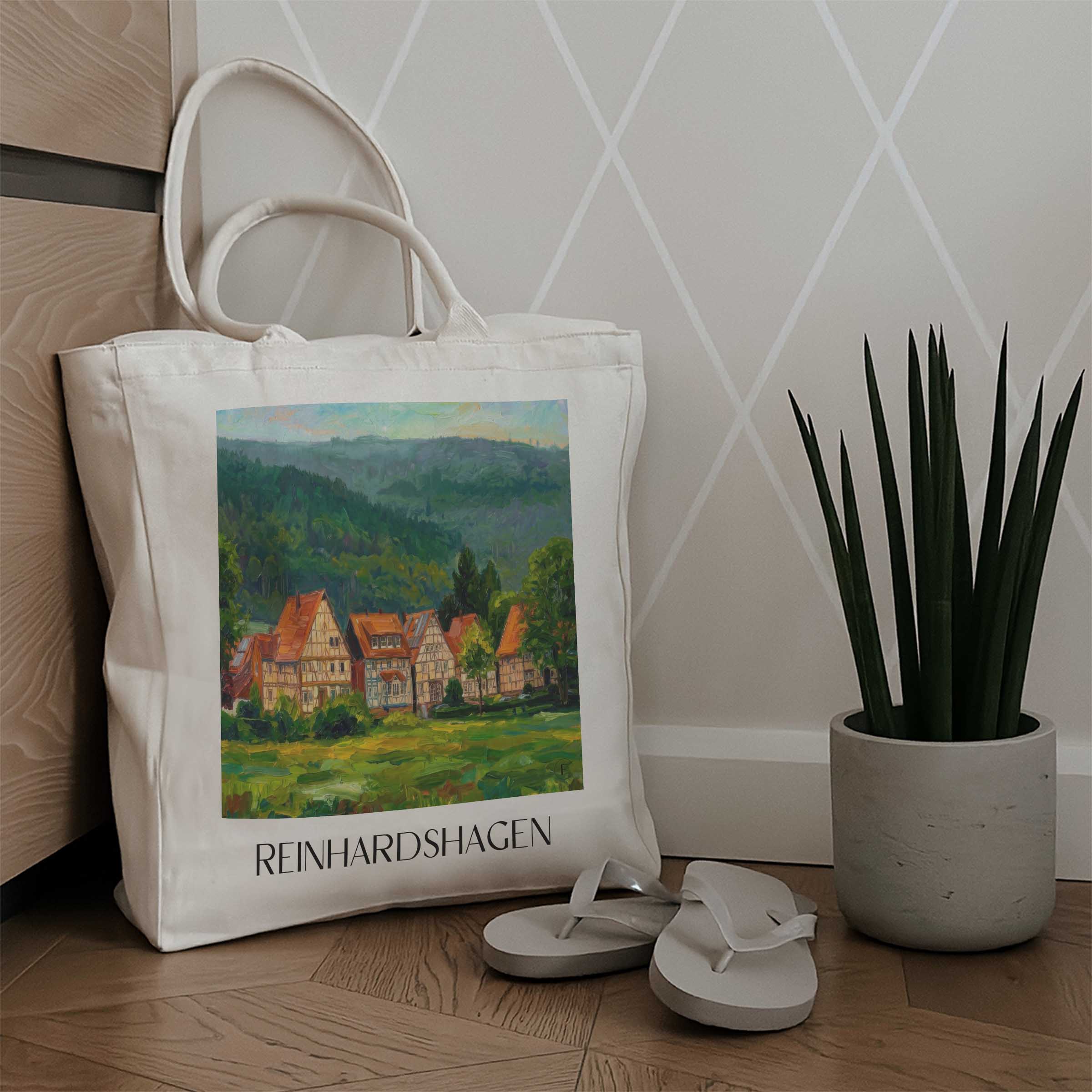 reinhardshagen-hessen-deutschland-einkaufstasche-oil-painting-oelgemaelde