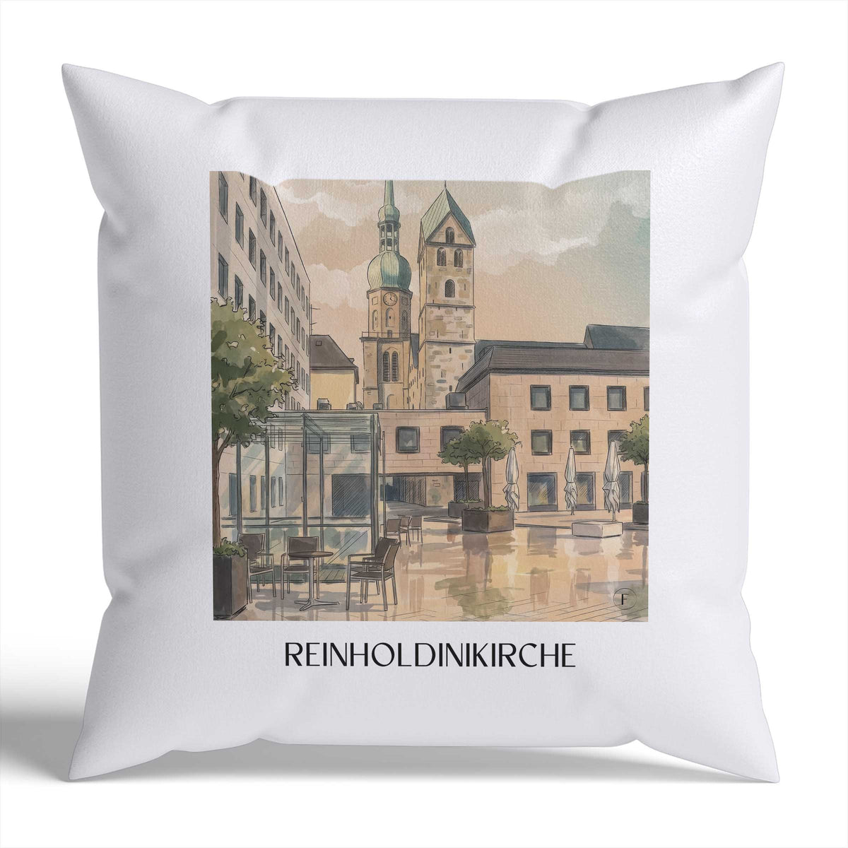reinholdinikirche-dortmund-deutschland-kissenbezug-aquarell