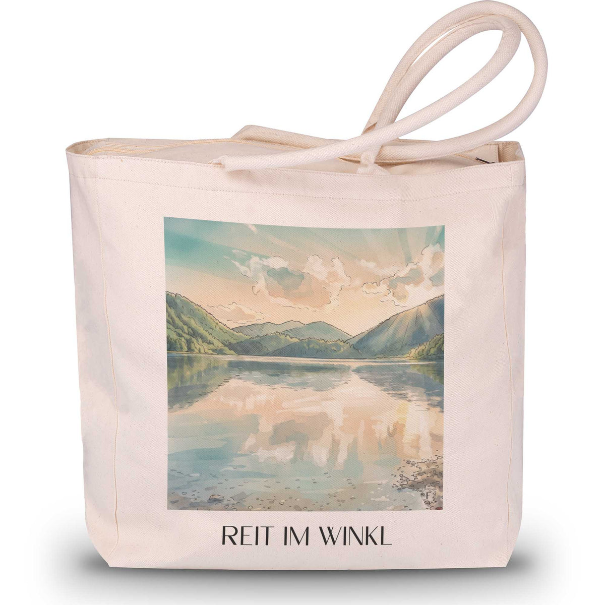 reit-im-winkl-chiemgau-deutschland-einkaufstasche-aquarell