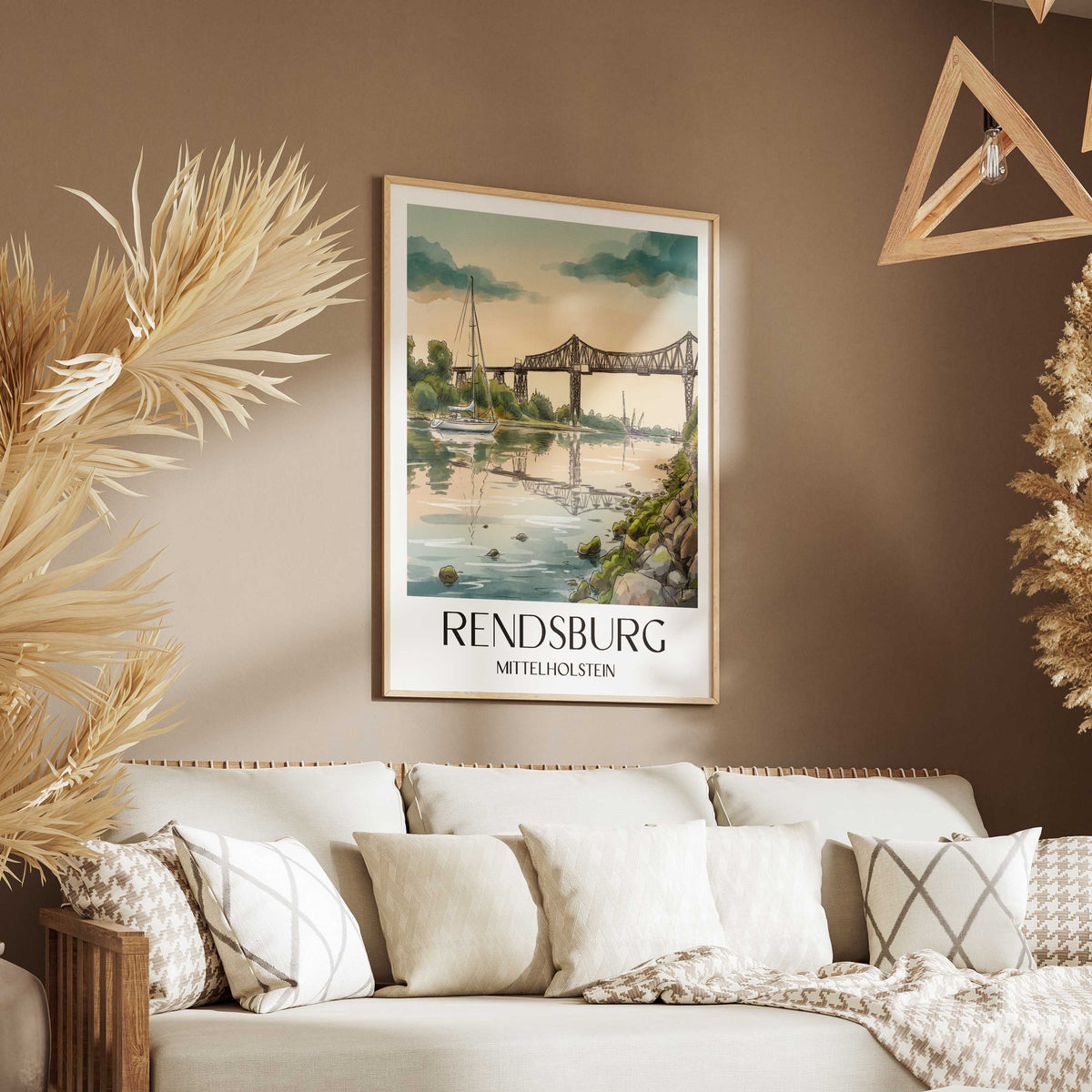 rendsburg-mittelholstein-deutschland-poster-aquarell
