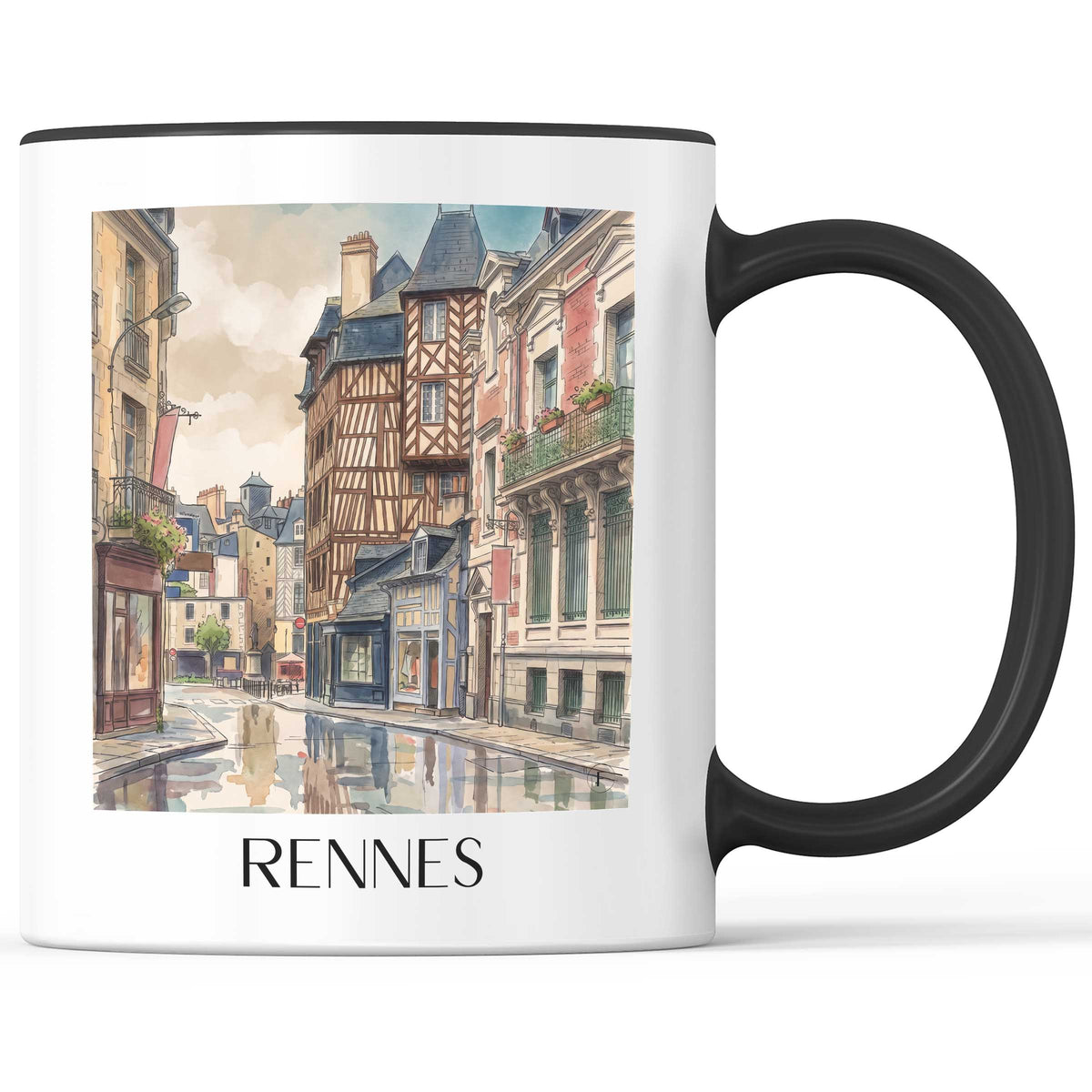 rennes-ille-et-vilaine-frankreich-kaffeebecher-aquarell