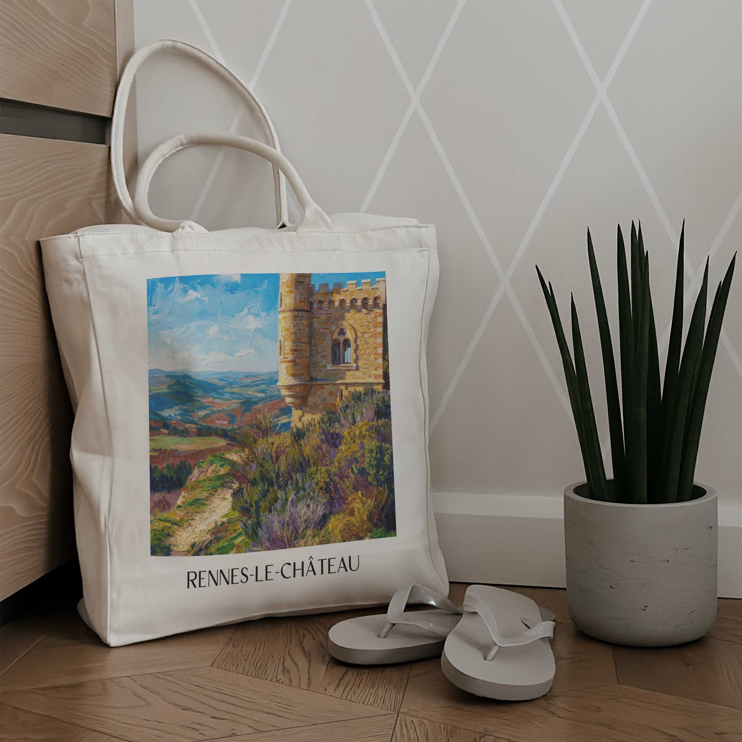 rennes-le-château-limouxin-frankreich-einkaufstasche-oil-painting-oelgemaelde