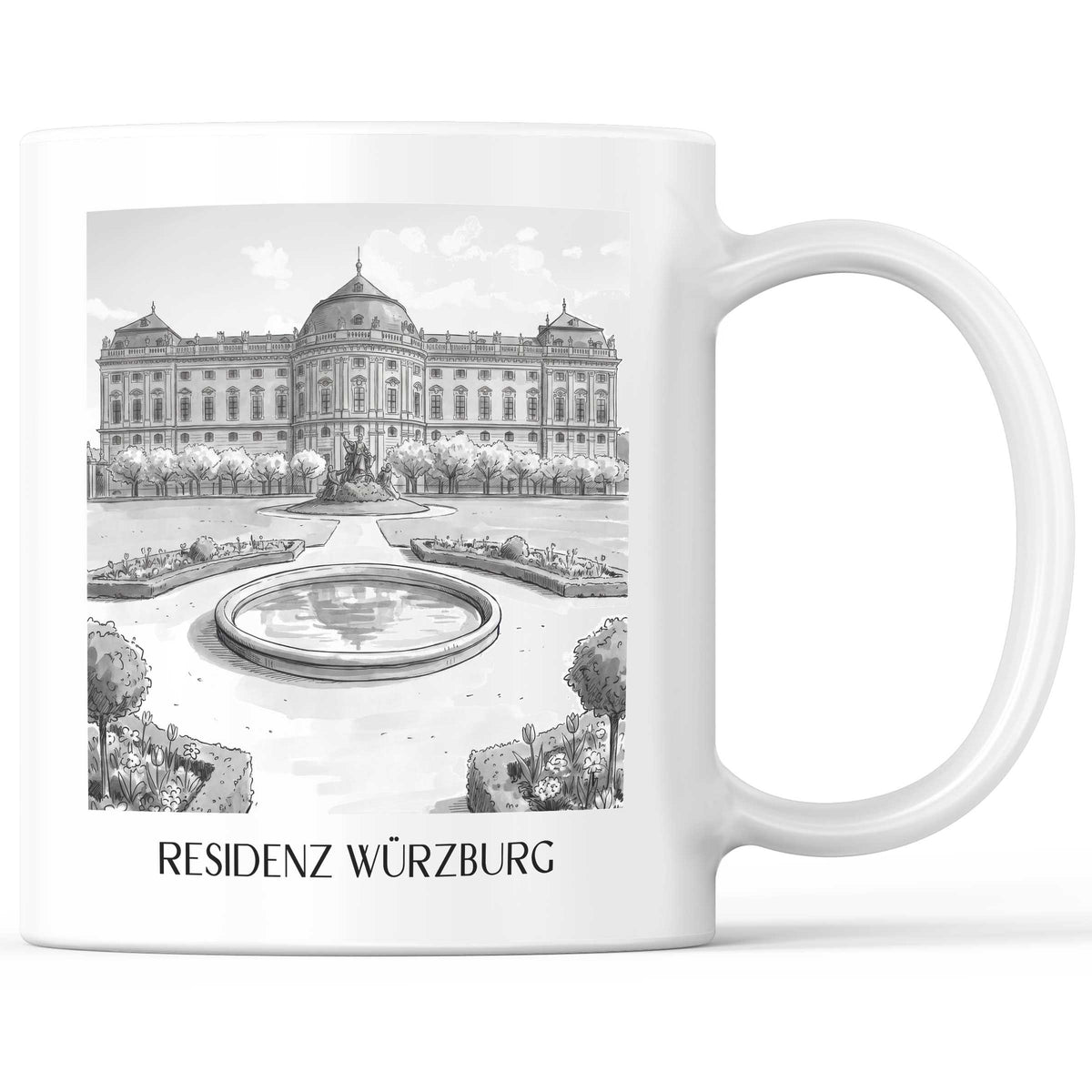 residenz-würzburg-franken-deutschland-kaffeebecher-aquarell-schwarz-weiss
