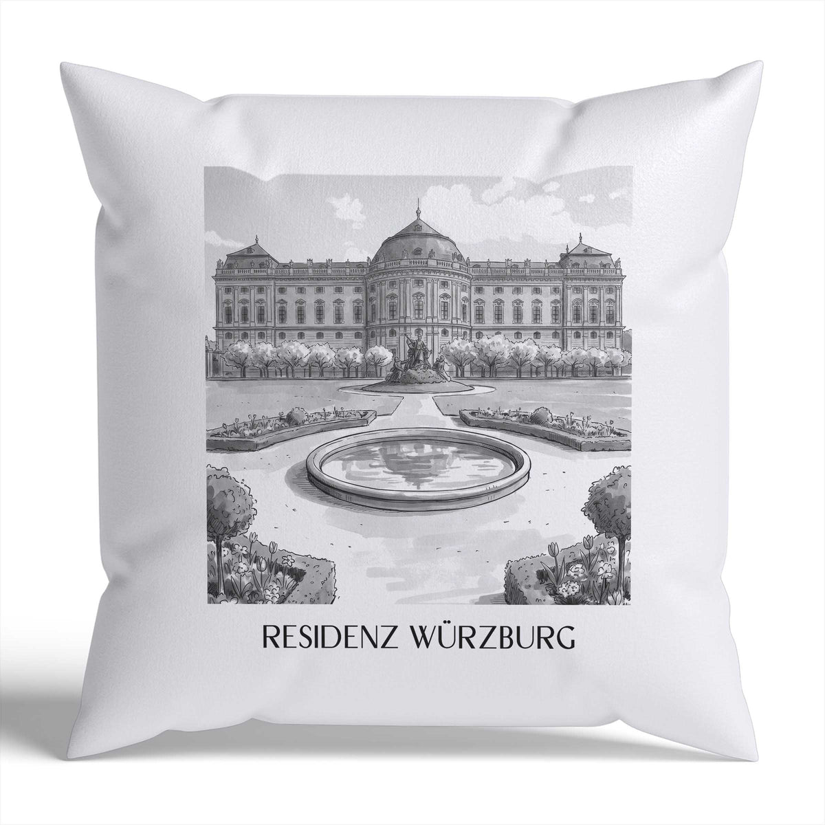 residenz-würzburg-franken-deutschland-kissenbezug-aquarell-schwarz-weiss