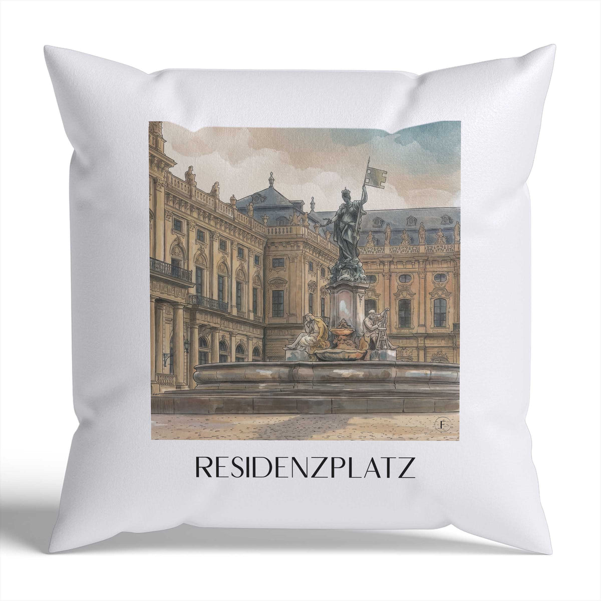residenzplatz-würzburg-deutschland-kissenbezug-aquarell