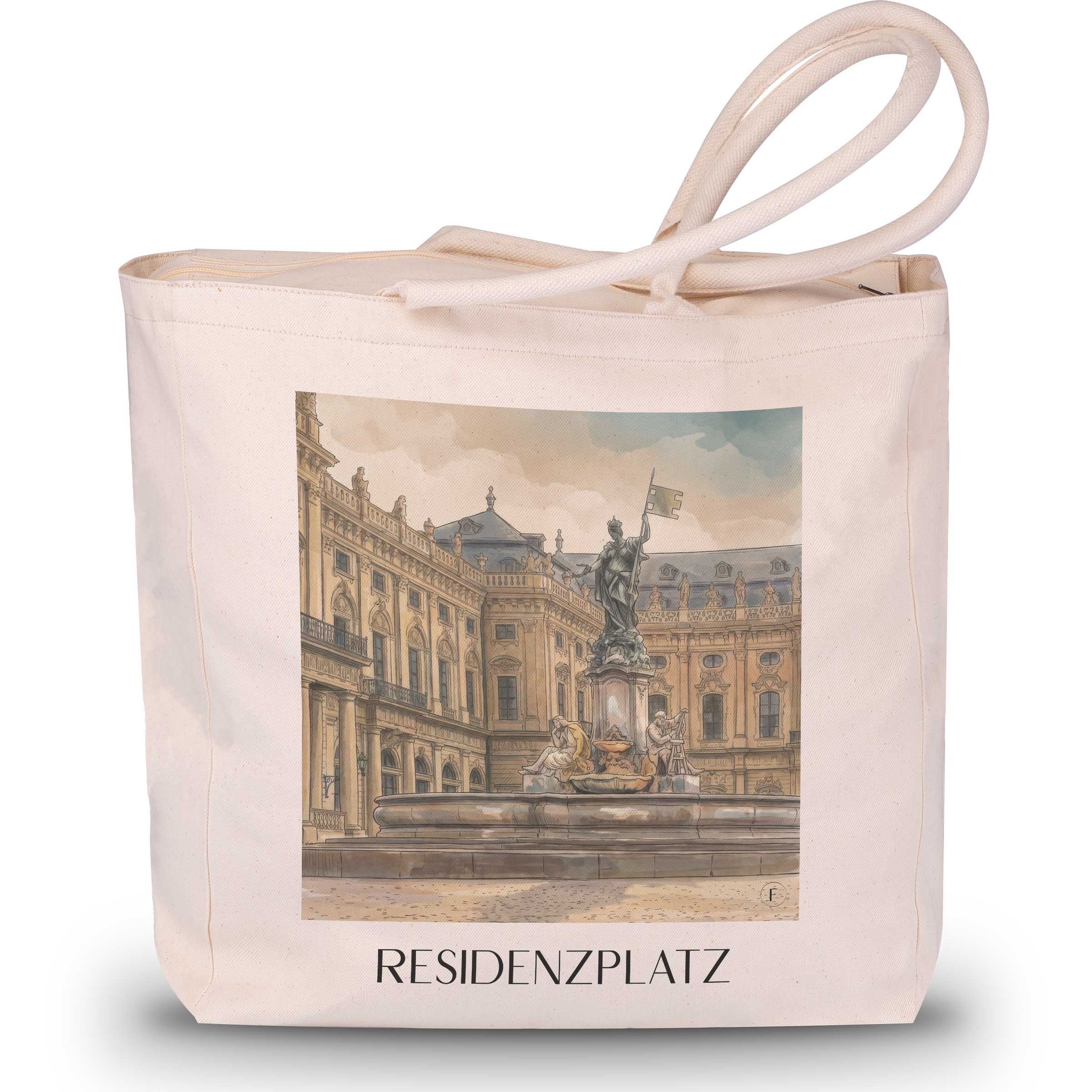 residenzplatz-würzburg-deutschland-einkaufstasche-aquarell