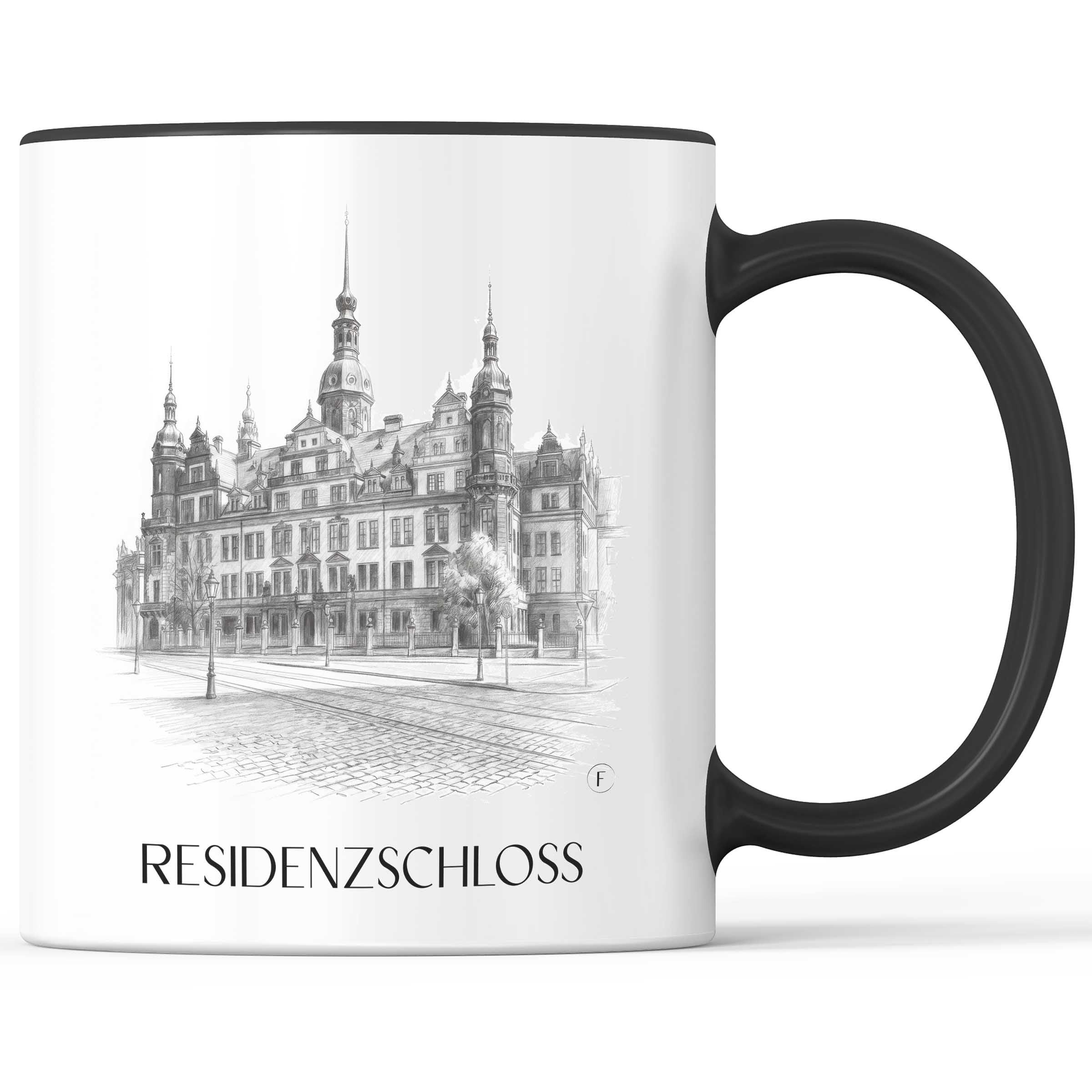 residenzschloss-dresden-deutschland-kaffeebecher-bleistift-zeichnung-drawing