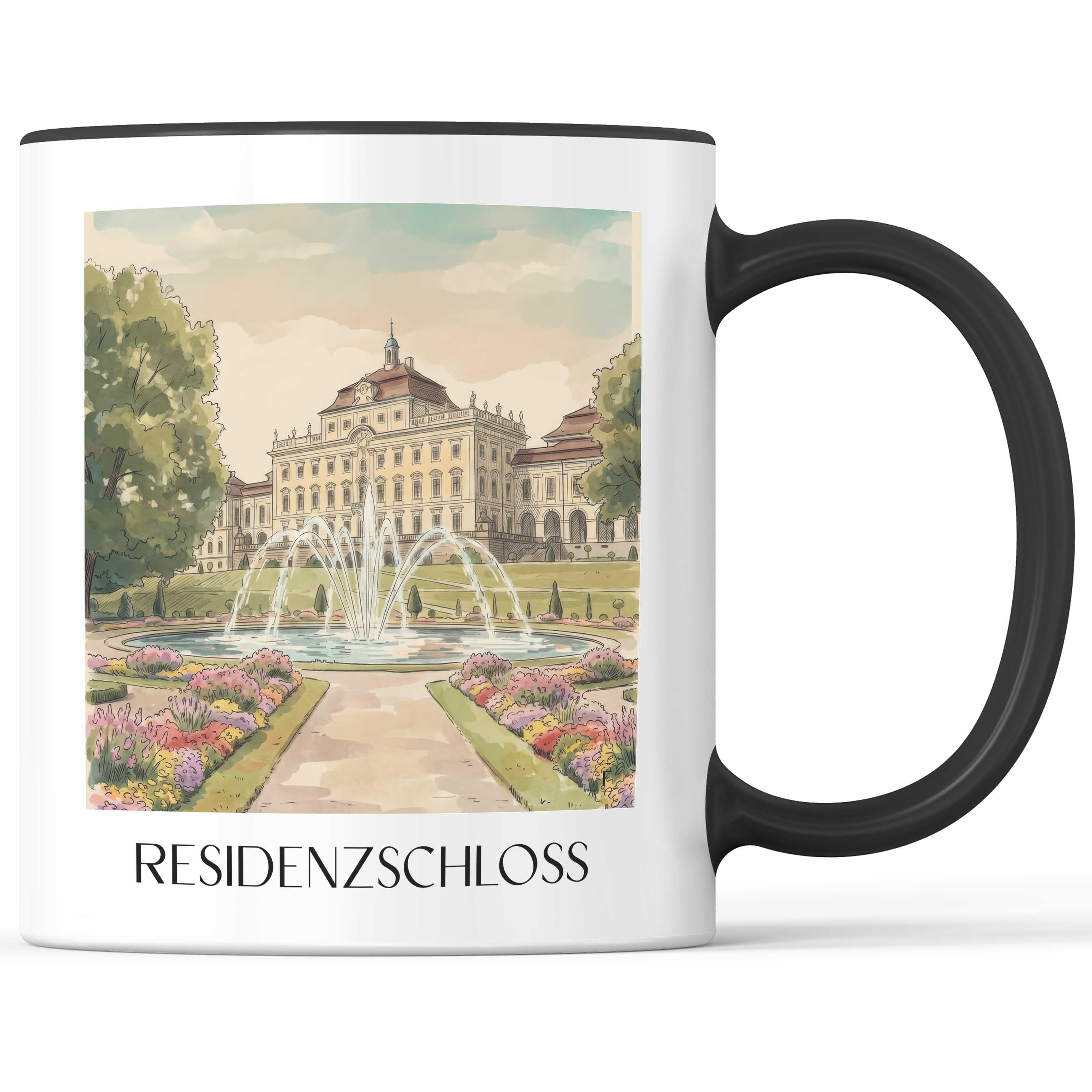 residenzschloss-ludwigsburg-deutschland-kaffeebecher-aquarell