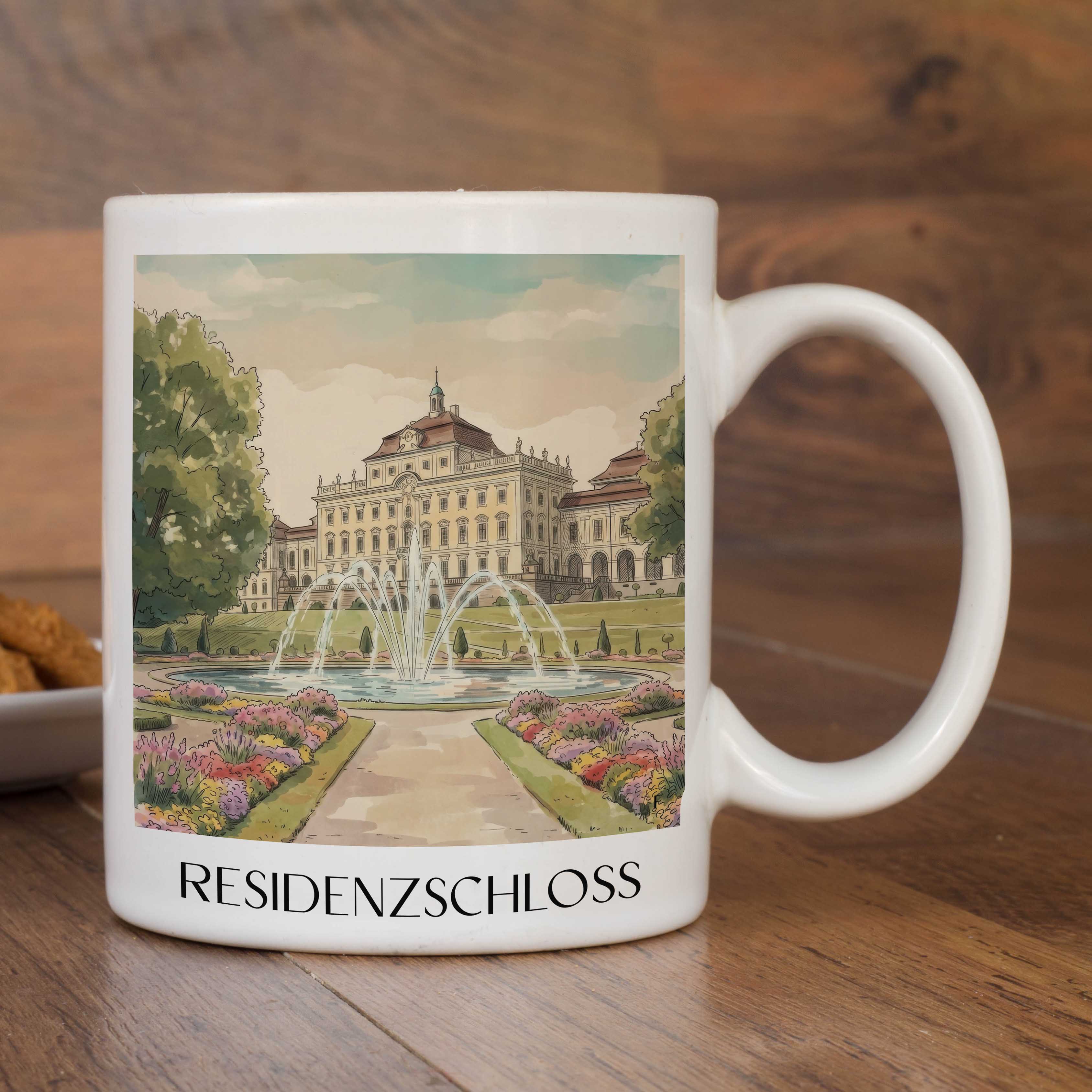 residenzschloss-ludwigsburg-deutschland-kaffeebecher-aquarell
