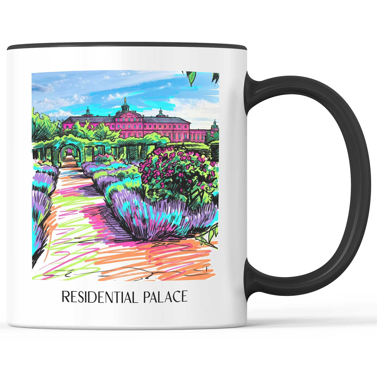 Residenzschloss Kaffeebecher - Rastatt - Deutschland Becher - Kaffeetasse im Tag Graffiti Stil - favplace