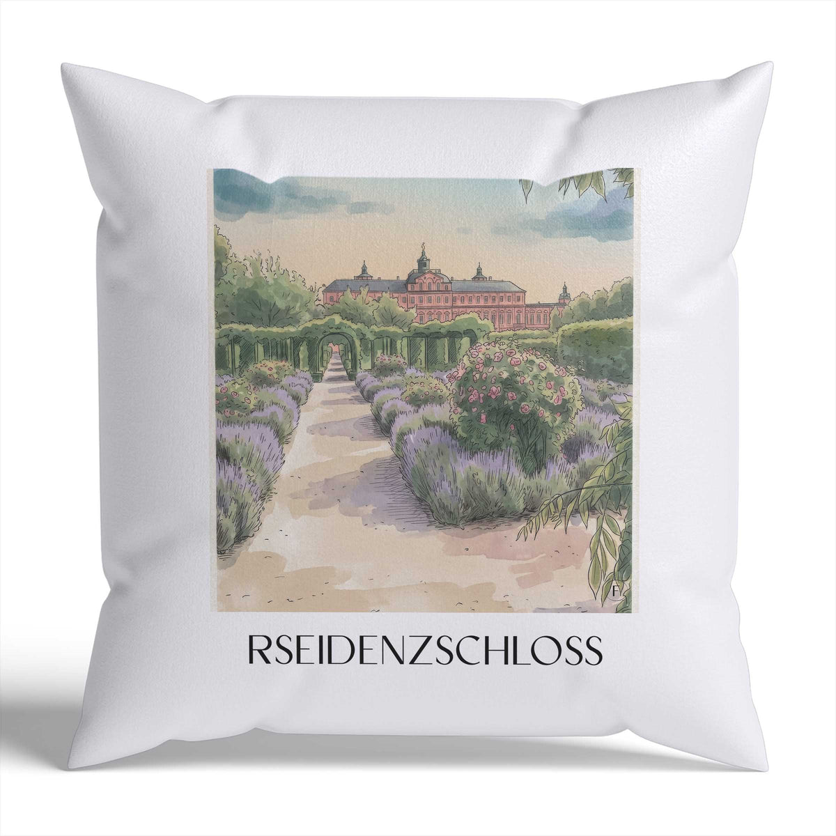 residenzschloss-rastatt-deutschland-kissenbezug-aquarell