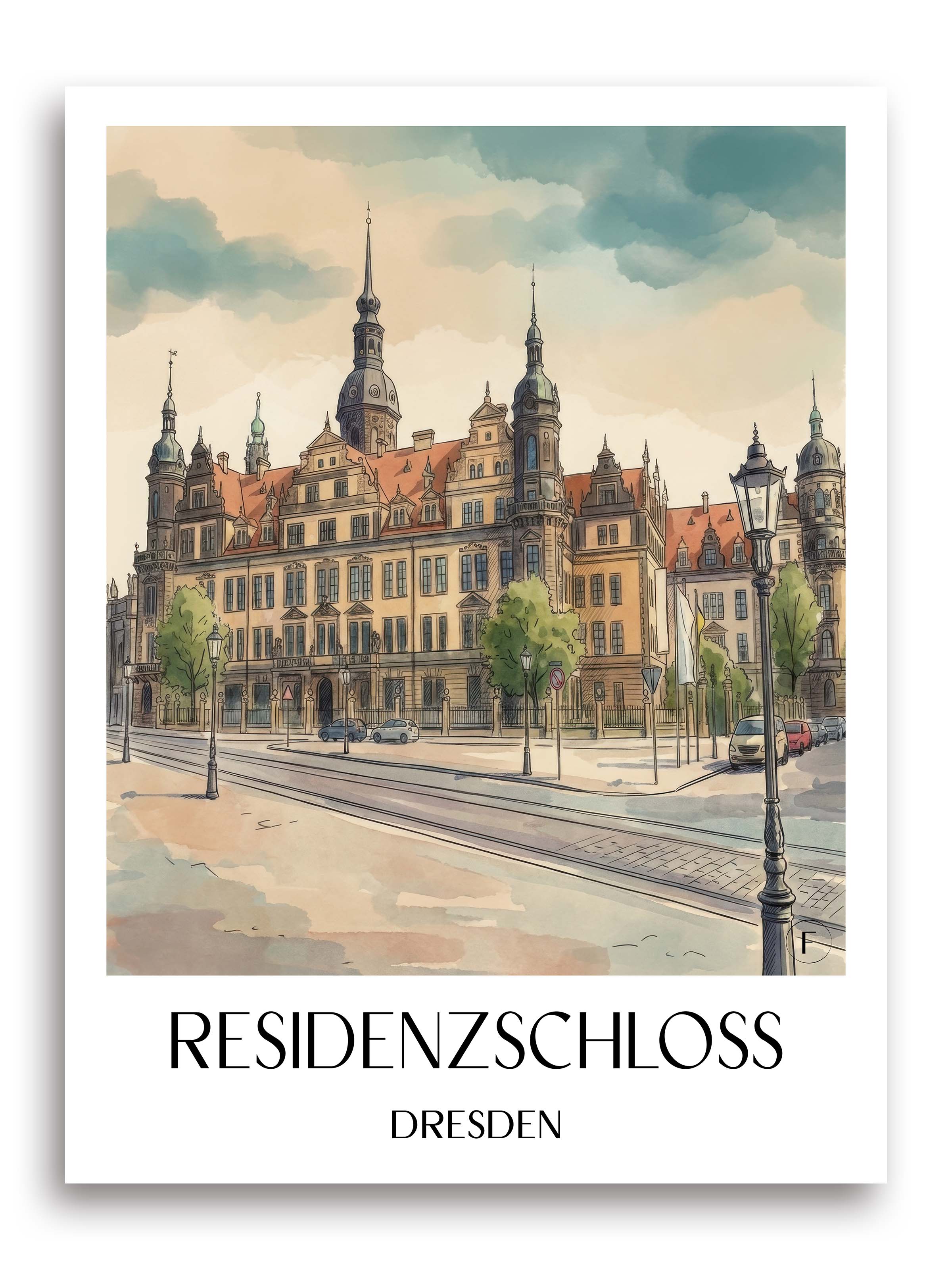 residenzschloss-dresden-deutschland-poster-aquarell
