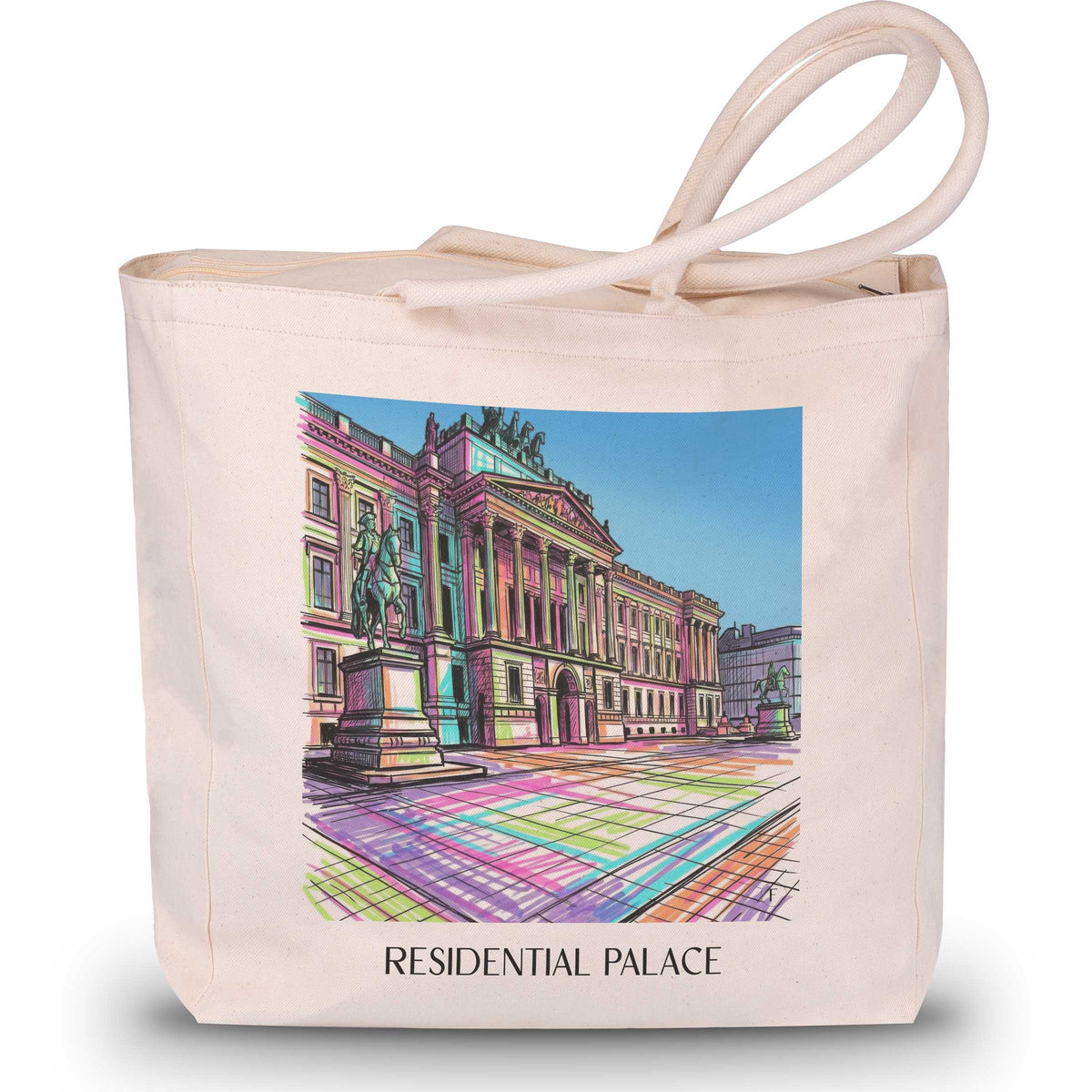 Residenzschloss Shopping Tasche - Braunschweig - Deutschland Tote Bag - Einkaufstasche im Tag Graffiti Stil - favplace