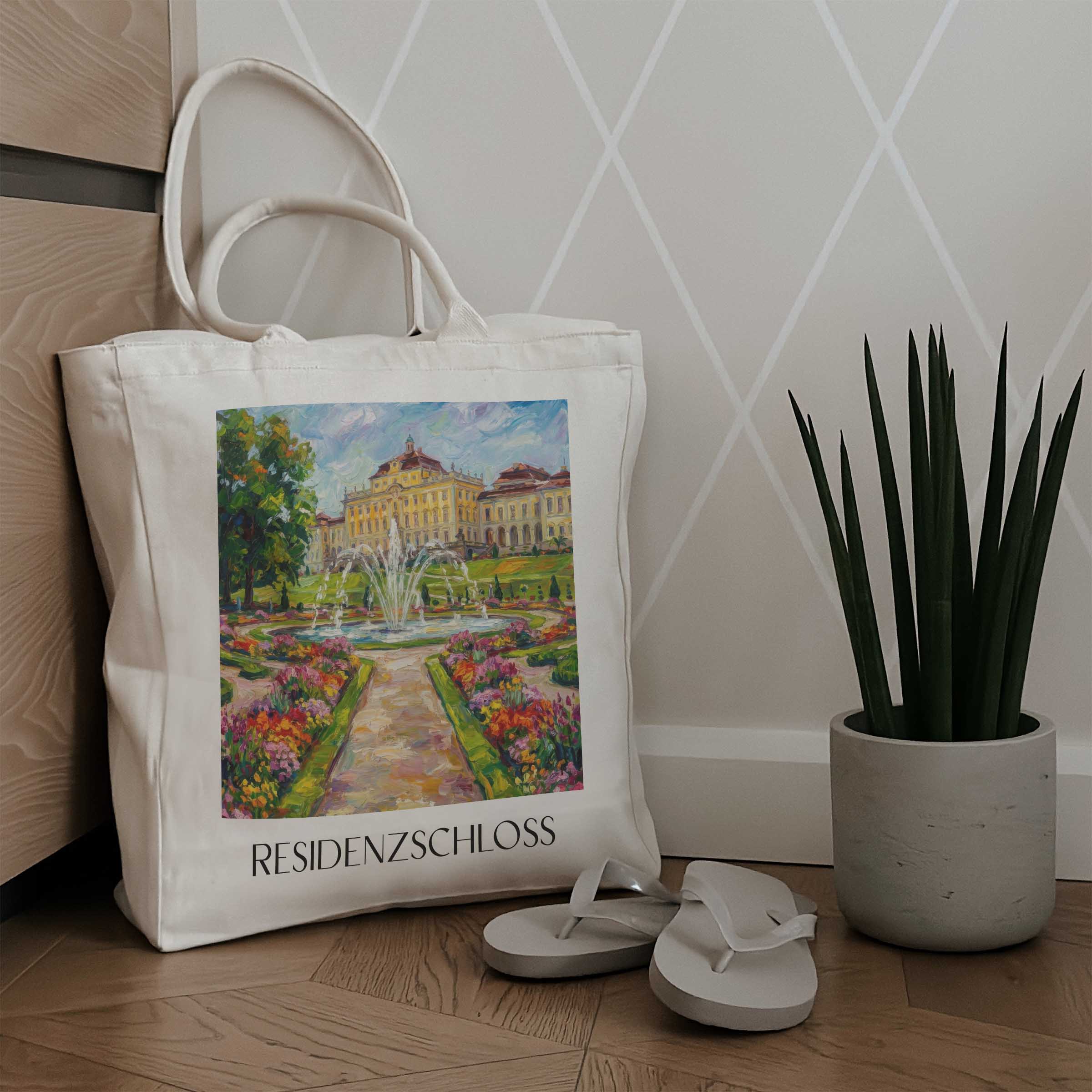 residenzschloss-ludwigsburg-deutschland-einkaufstasche-oil-painting-oelgemaelde