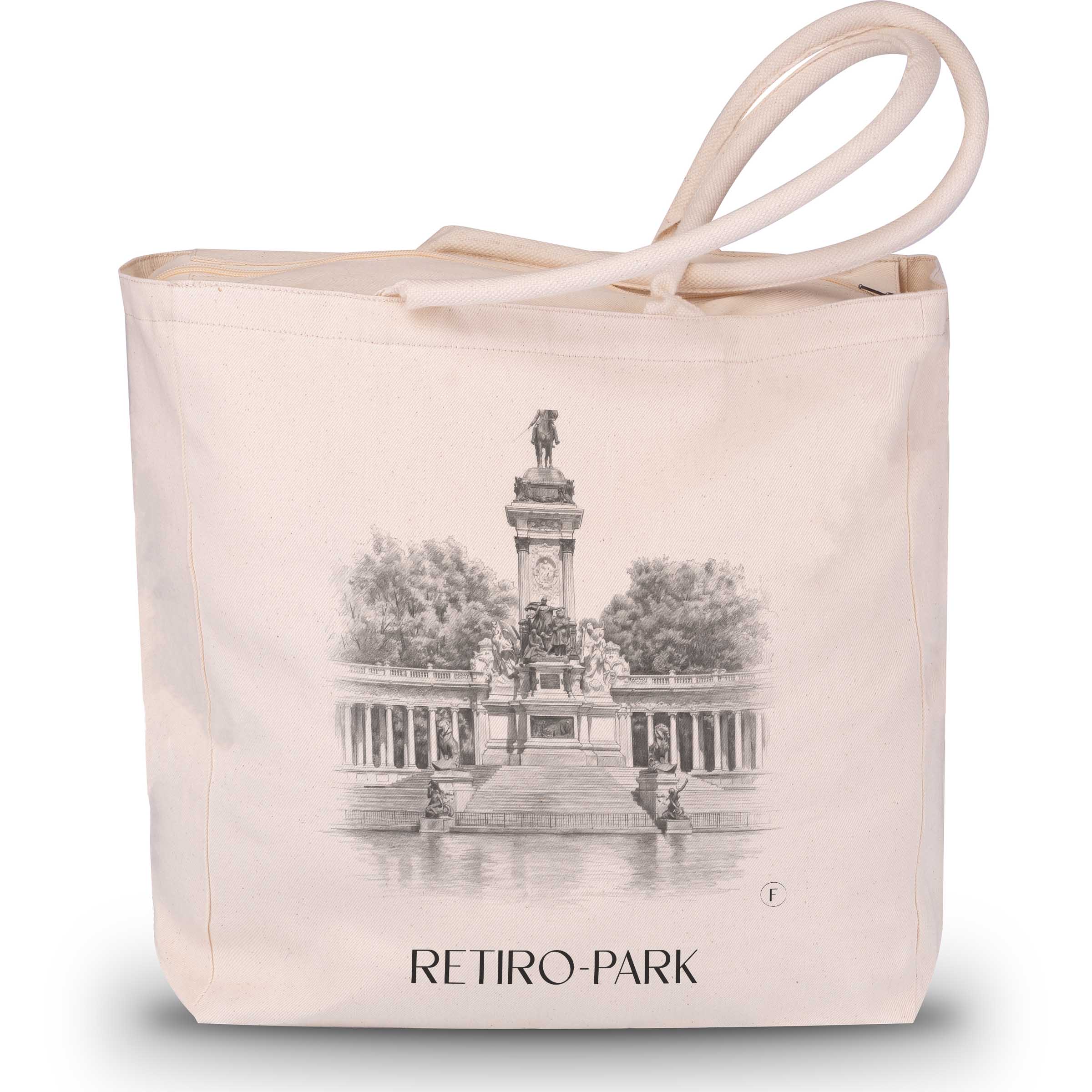 retiro-park-madrid-spanien-einkaufstasche-bleistift-zeichnung-drawing