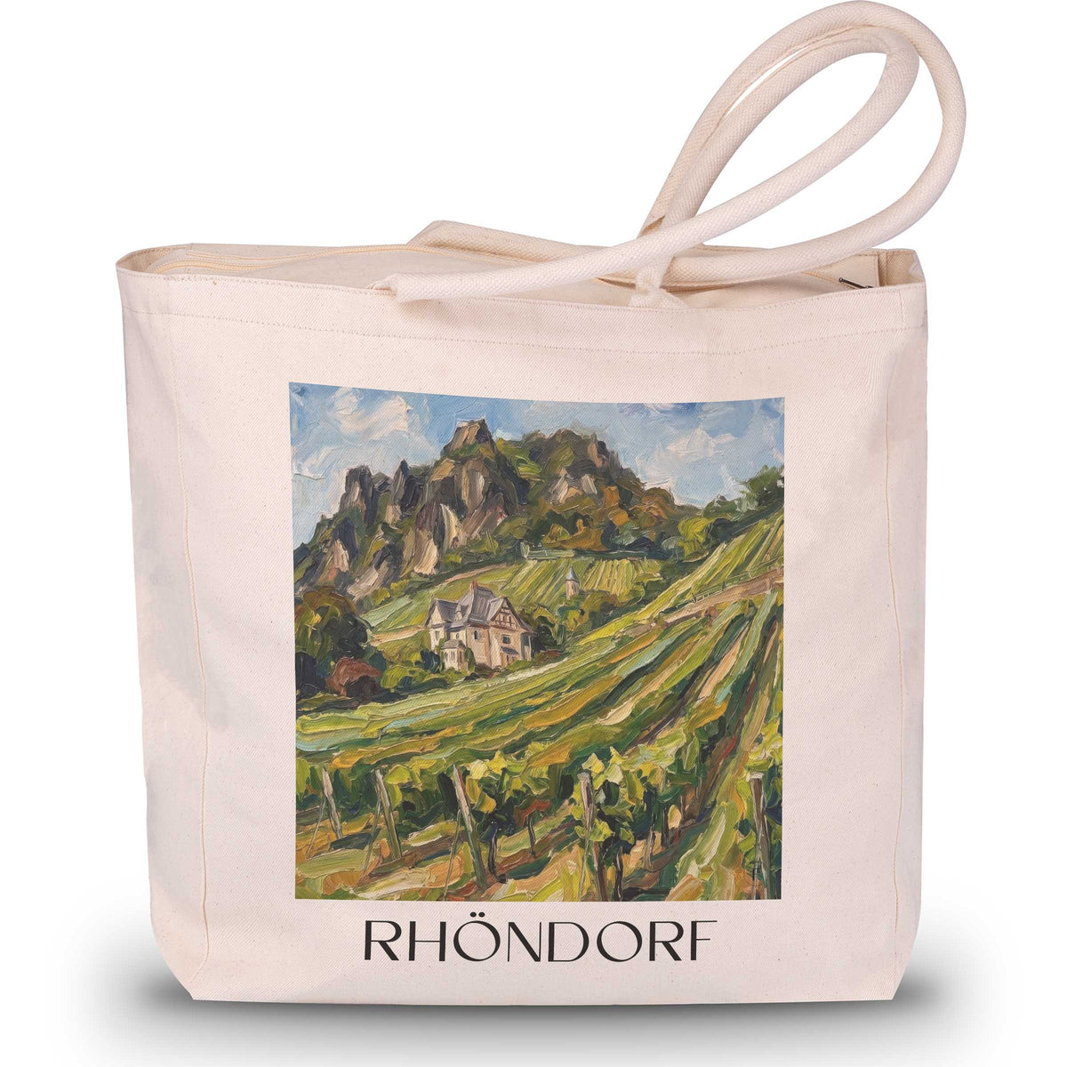 rhöndorf-rheinland-deutschland-einkaufstasche-oil-painting-oelgemaelde