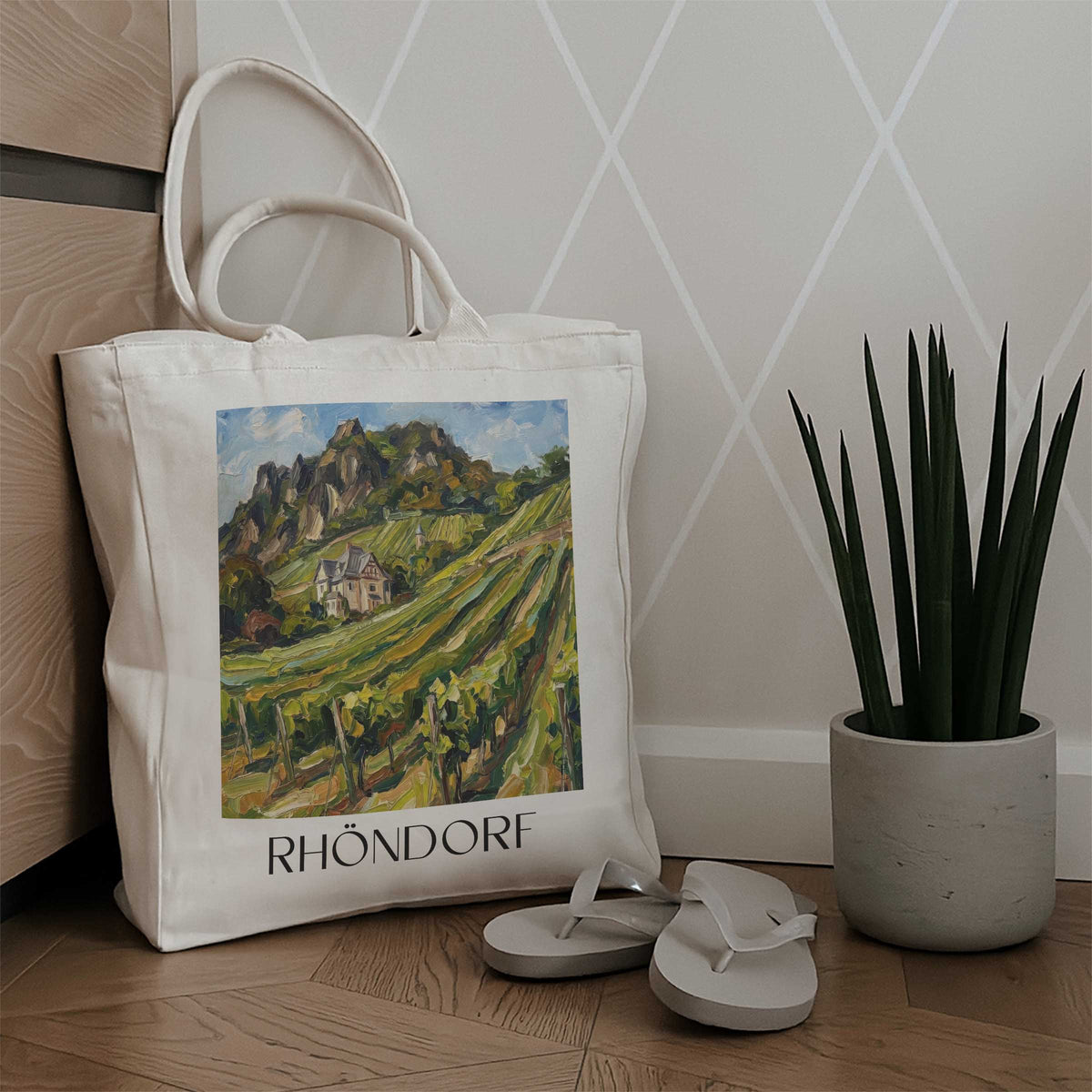 rhöndorf-rheinland-deutschland-einkaufstasche-oil-painting-oelgemaelde