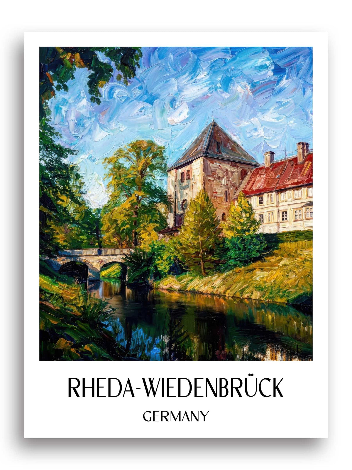 Rheda-Wiedenbrück Poster - Ostwestfalen - Deutschland Kunstdruck - Ölgemälde von A4 bis A1 - favplace