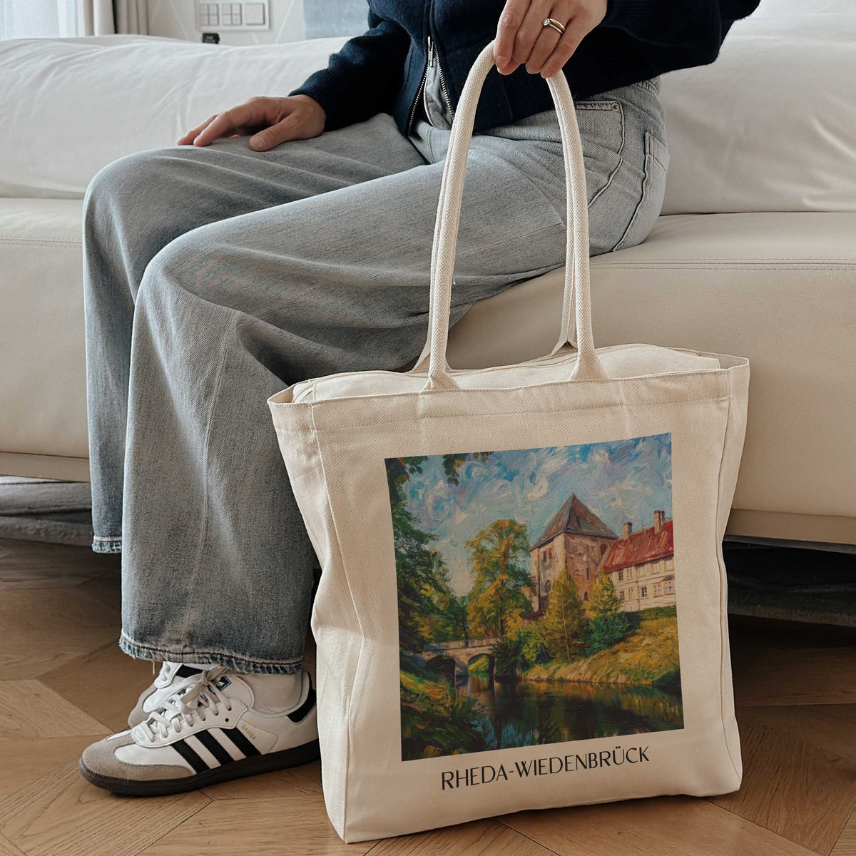 rheda-wiedenbrück-ostwestfalen-deutschland-einkaufstasche-oil-painting-oelgemaelde