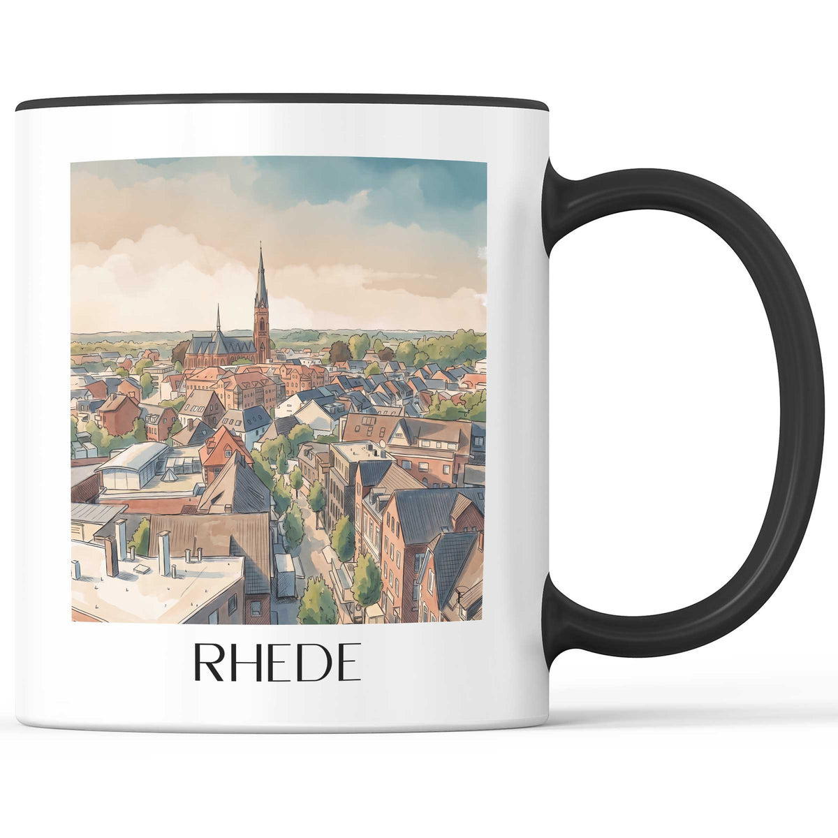 rhede-westmünsterland-deutschland-kaffeebecher-aquarell