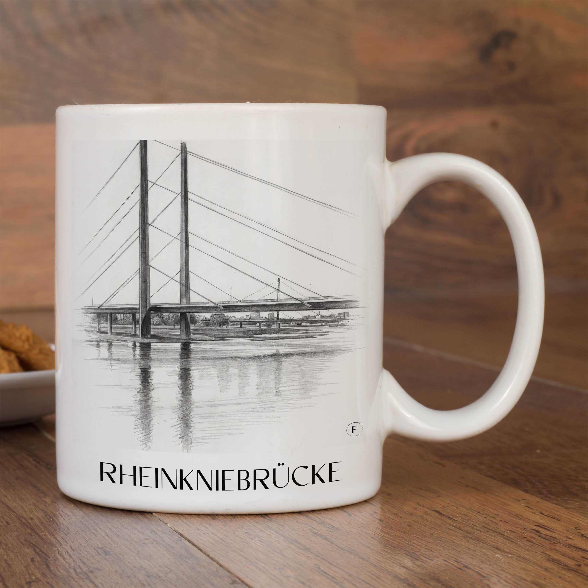 rheinkniebrücke-düsseldorf-deutschland-kaffeebecher-bleistift-zeichnung-drawing