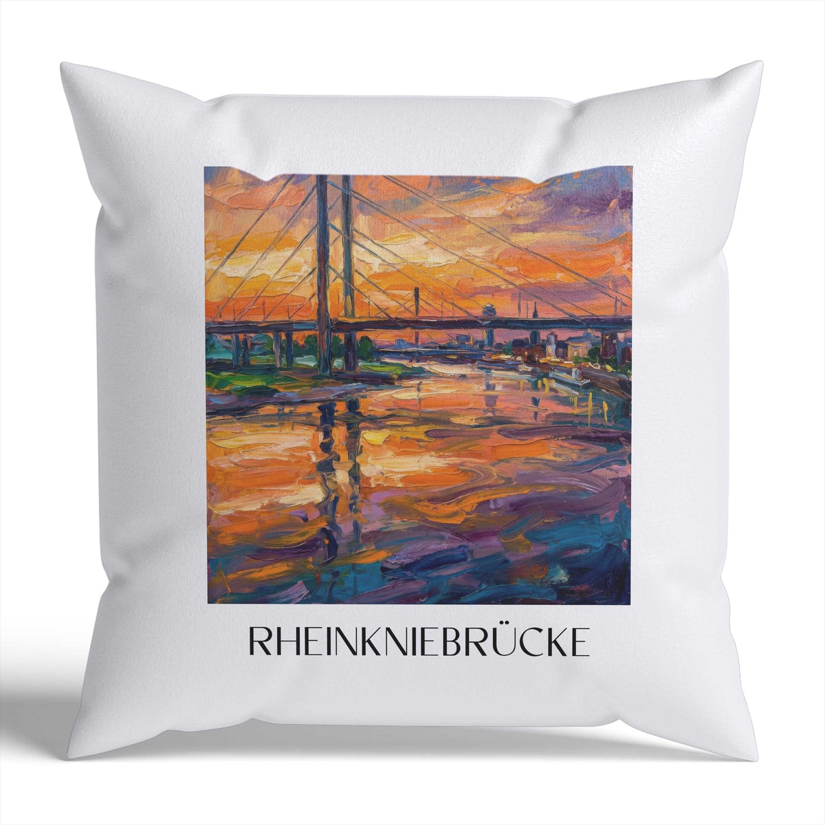 rheinkniebrücke-düsseldorf-deutschland-kissenbezug-oil-painting-oelgemaelde