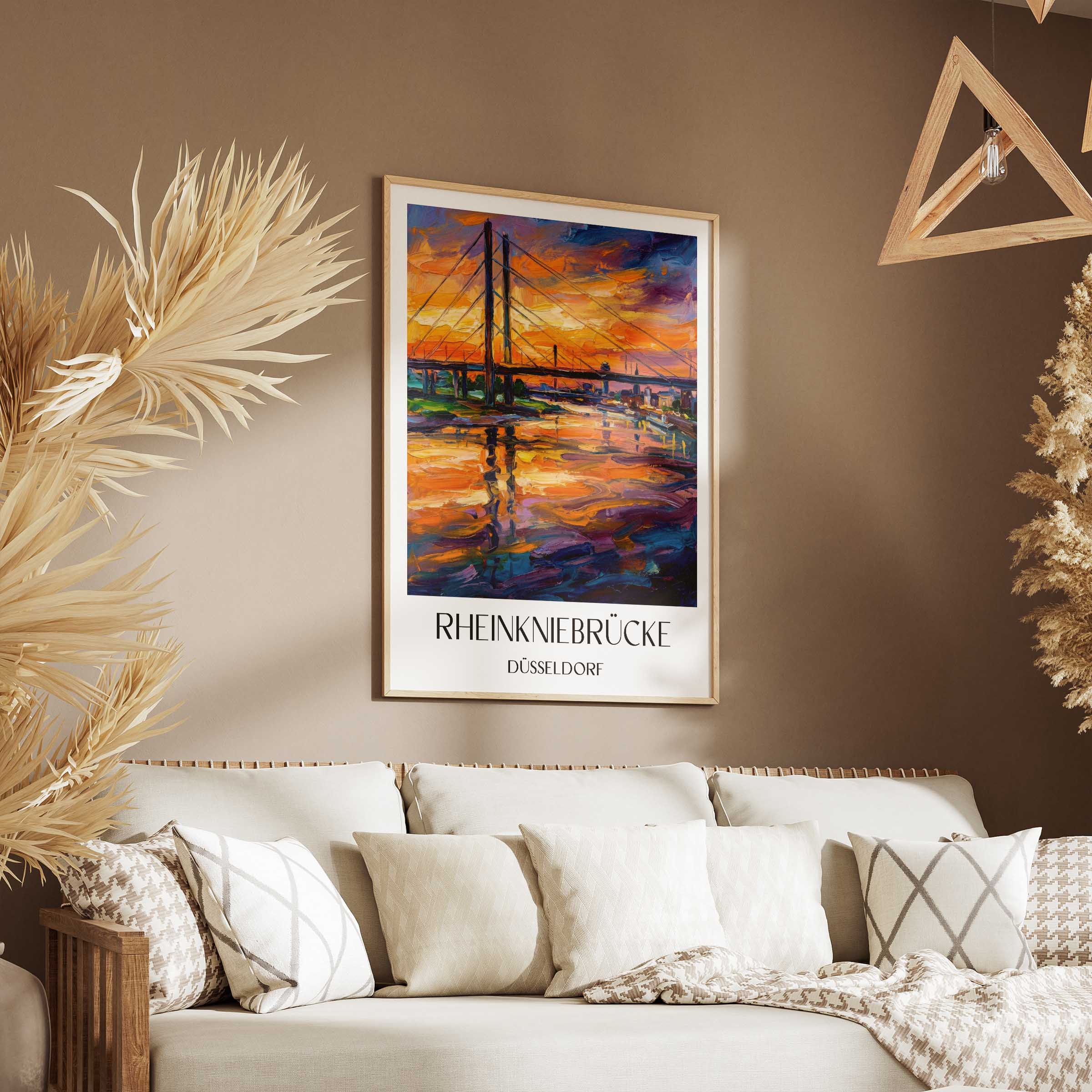 rheinkniebrücke-düsseldorf-deutschland-poster-oil-painting-oelgemaelde