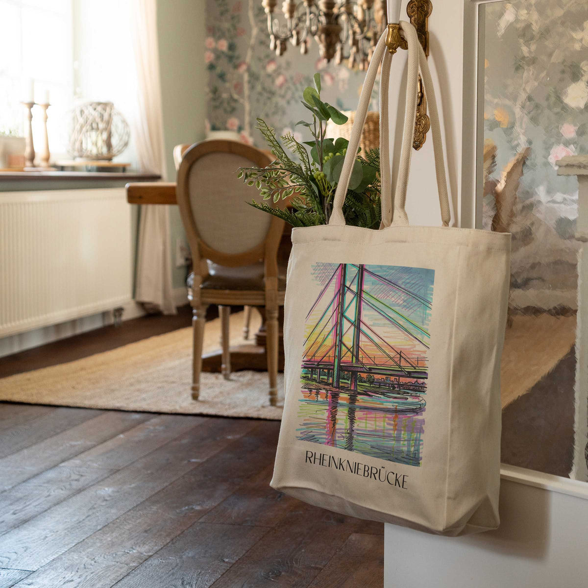 rheinkniebrücke-düsseldorf-deutschland-einkaufstasche-graffiti