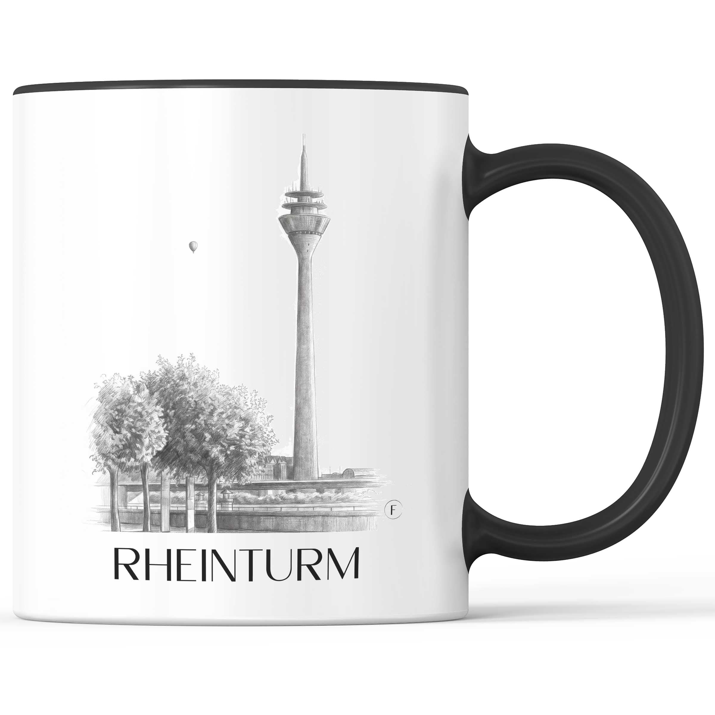 rheinturm-düsseldorf-deutschland-kaffeebecher-bleistift-zeichnung-drawing