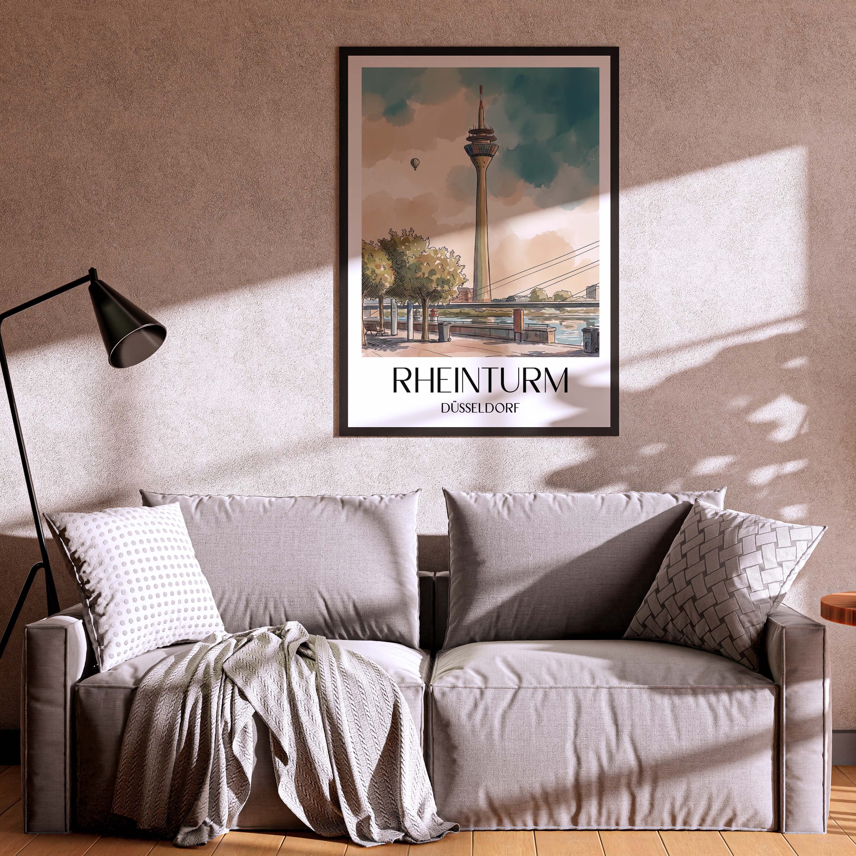 rheinturm-düsseldorf-deutschland-poster-aquarell