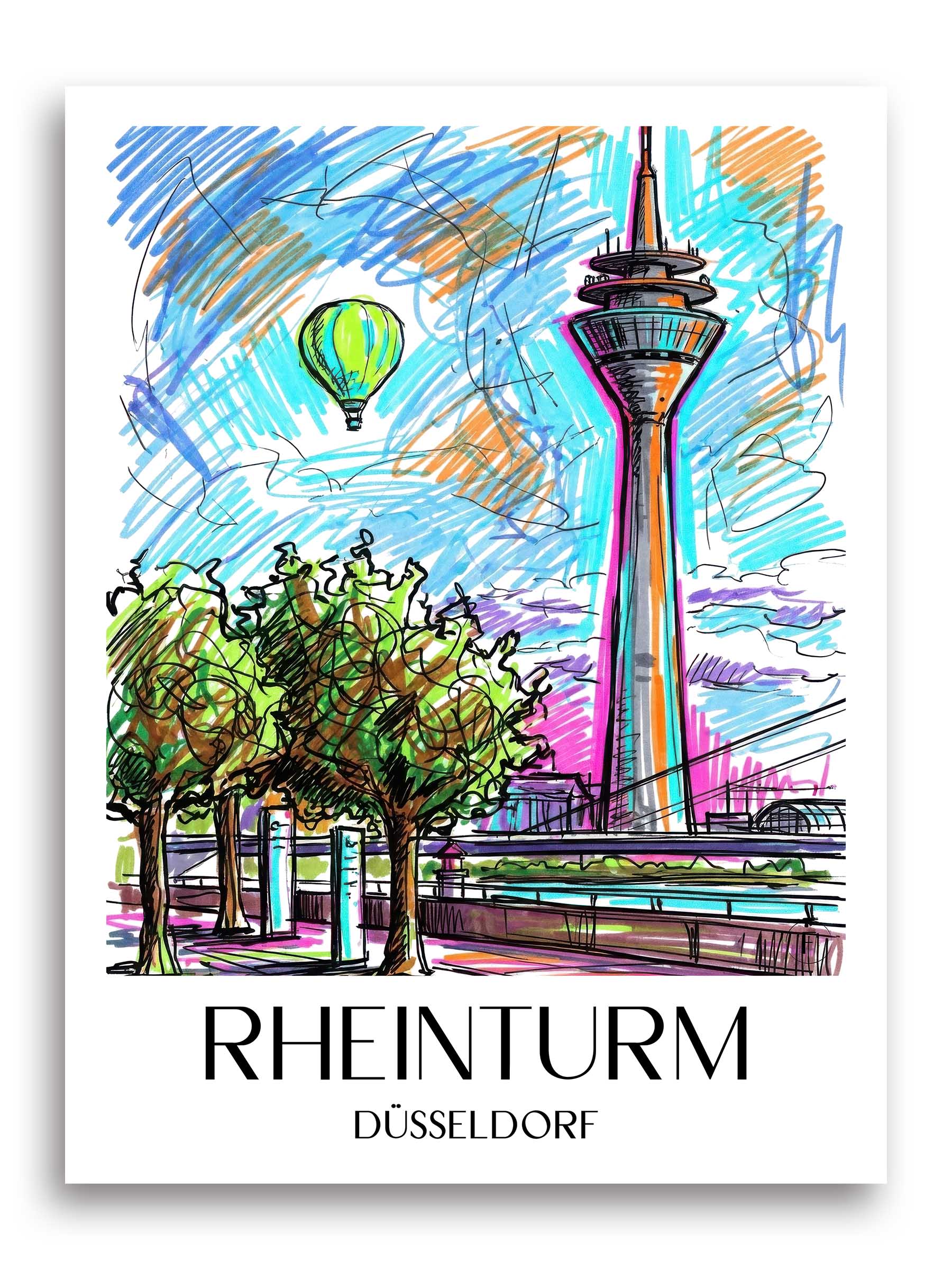 rheinturm-düsseldorf-deutschland-poster-graffiti
