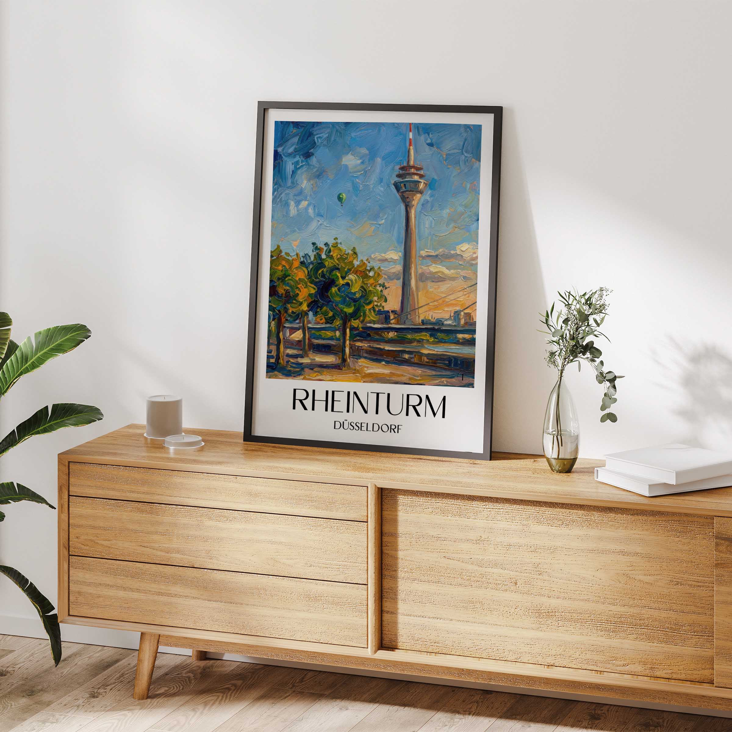 rheinturm-düsseldorf-deutschland-poster-oil-painting-oelgemaelde