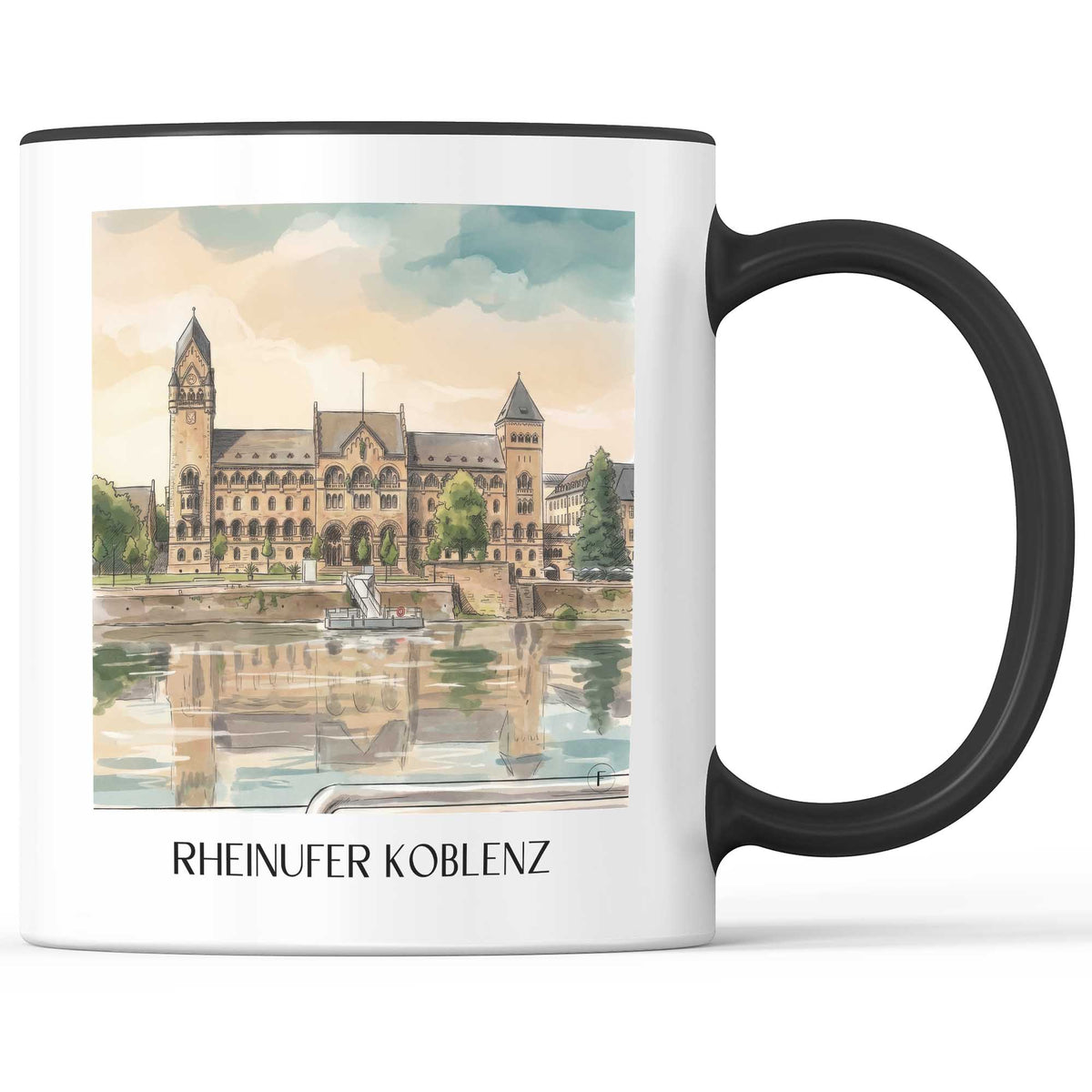 rheinufer-koblenz-deutschland-kaffeebecher-aquarell
