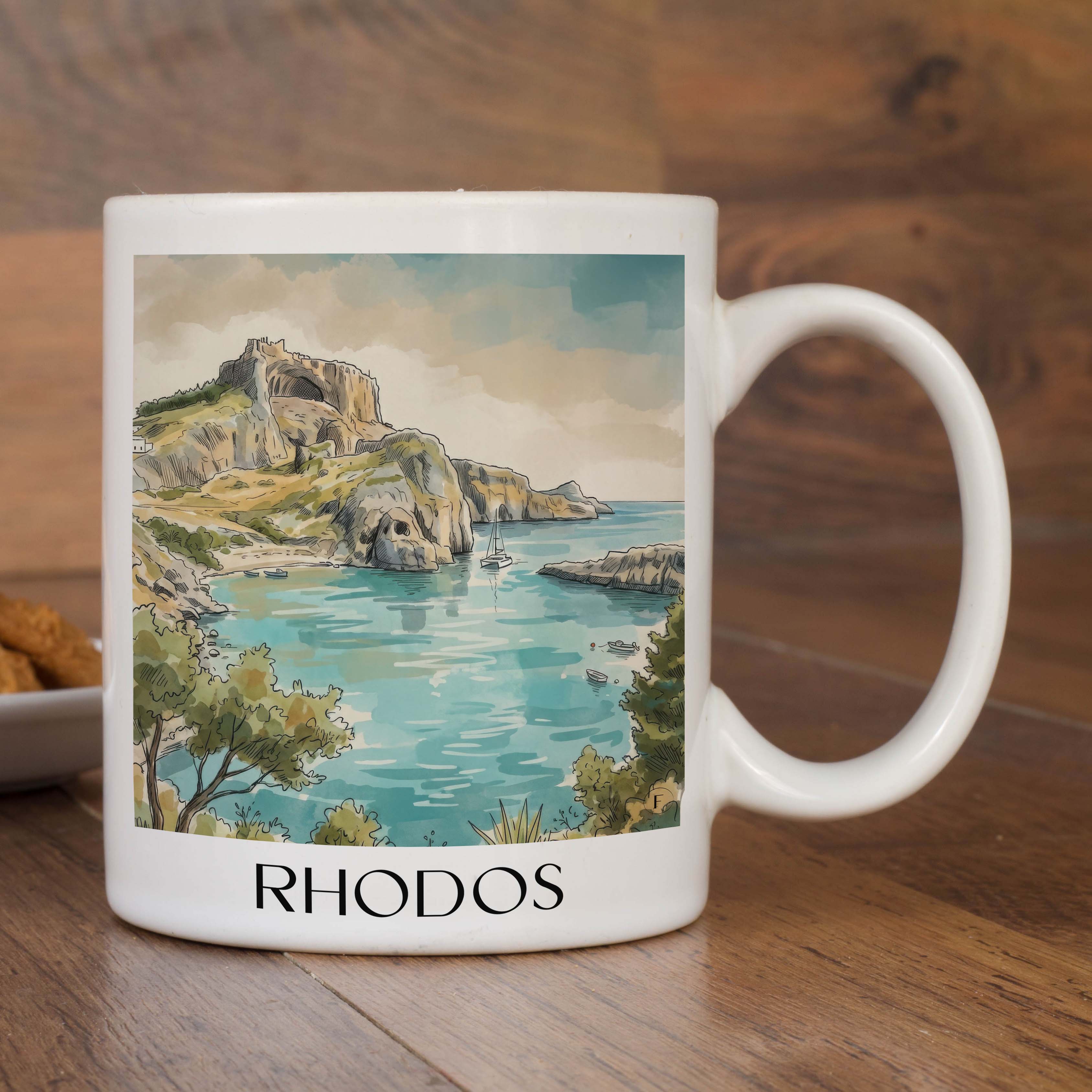 rhodos-griechenland-kaffeebecher-aquarell