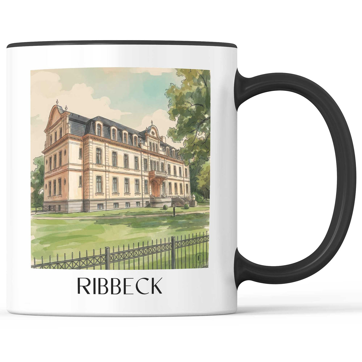 ribbeck-brandenburg-deutschland-kaffeebecher-aquarell
