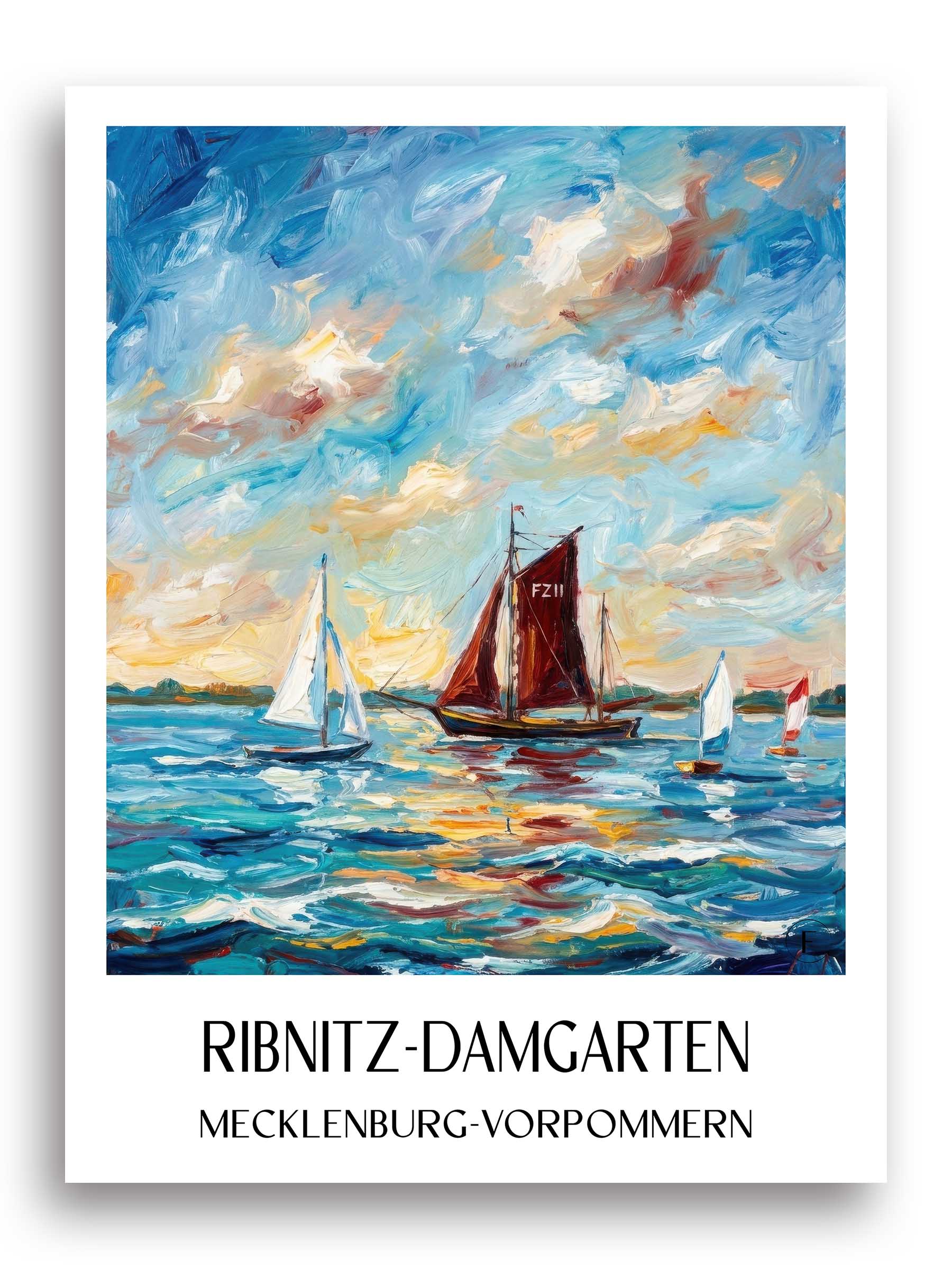 ribnitz-damgarten-mecklenburg-vorpommern-deutschland-poster-oil-painting-oelgemaelde
