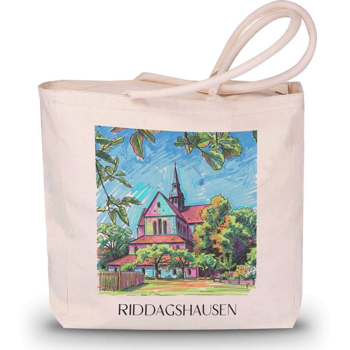 Riddagshausen Shopping Tasche - Braunschweig - Deutschland Tote Bag - Einkaufstasche im Tag Graffiti Stil - favplace