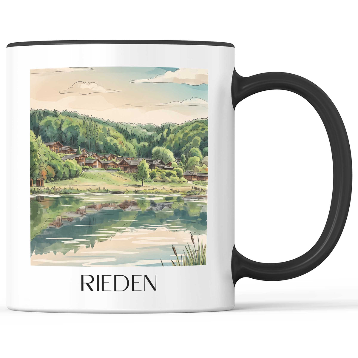 rieden-eifel-deutschland-kaffeebecher-aquarell