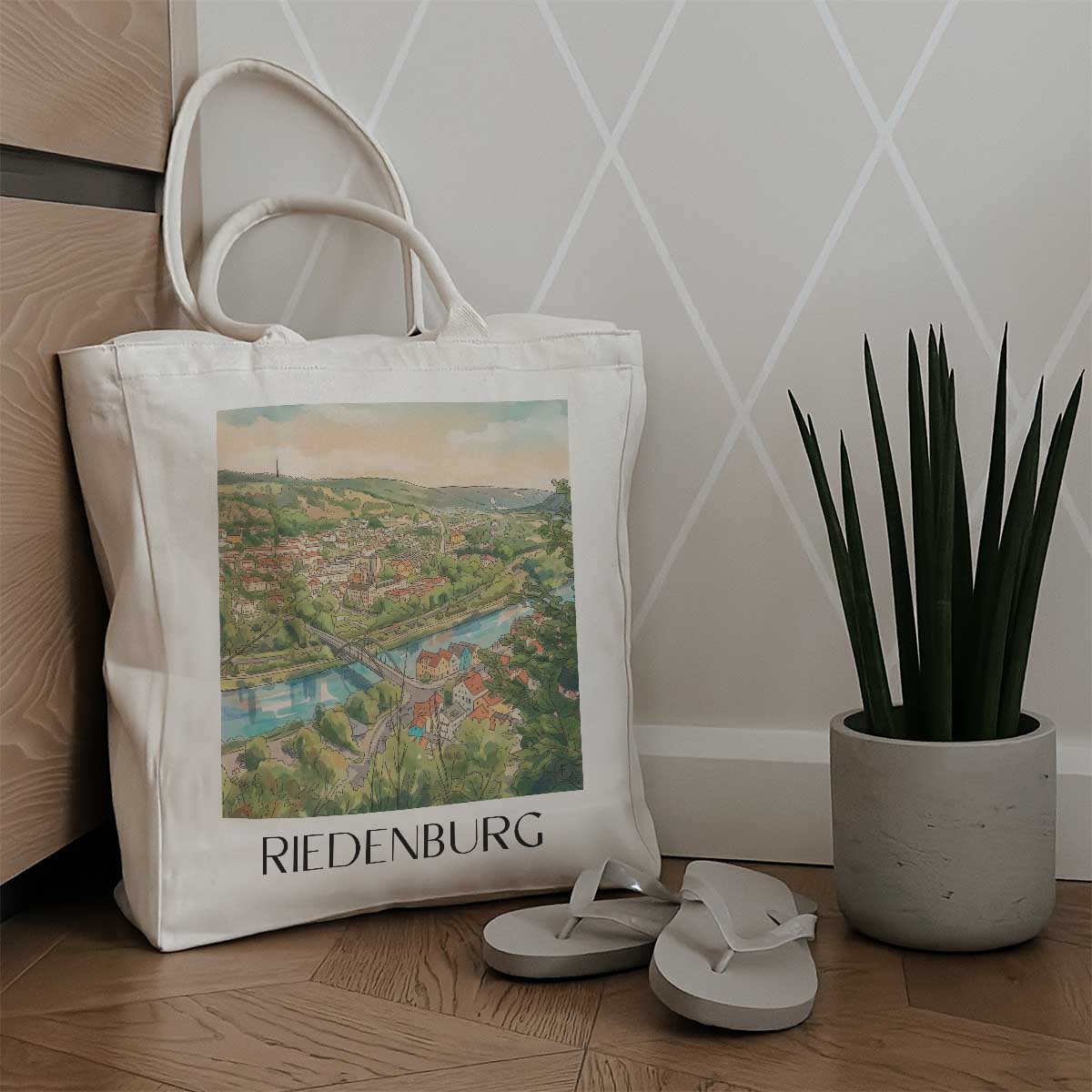riedenburg-altmühltal-deutschland-einkaufstasche-aquarell