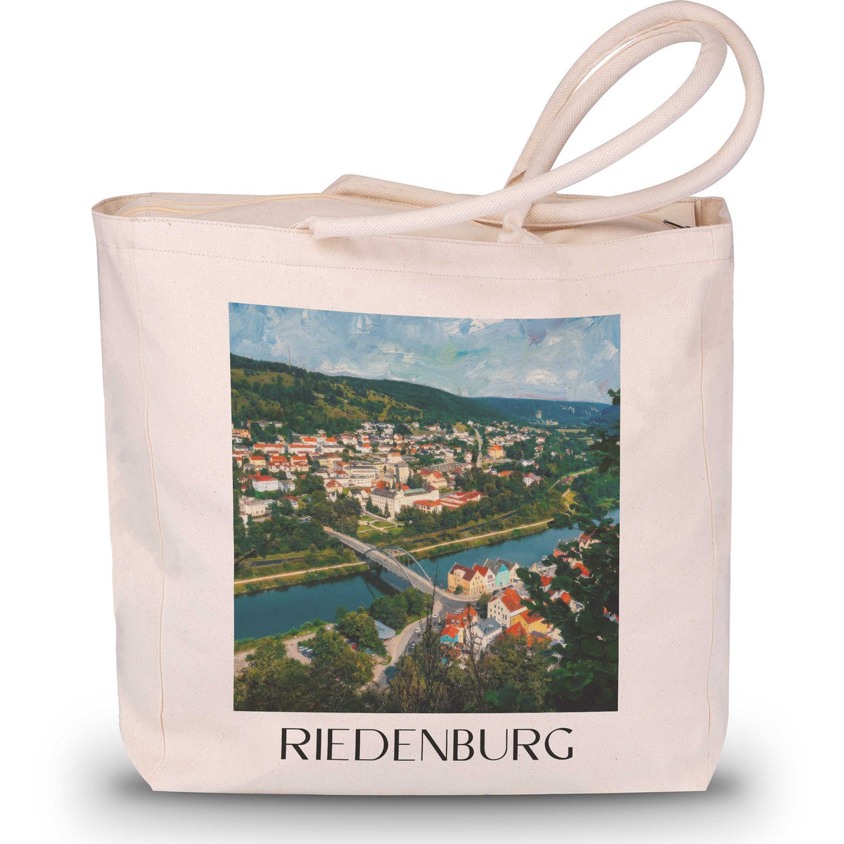 riedenburg-altmühltal-deutschland-einkaufstasche-oil-painting-oelgemaelde